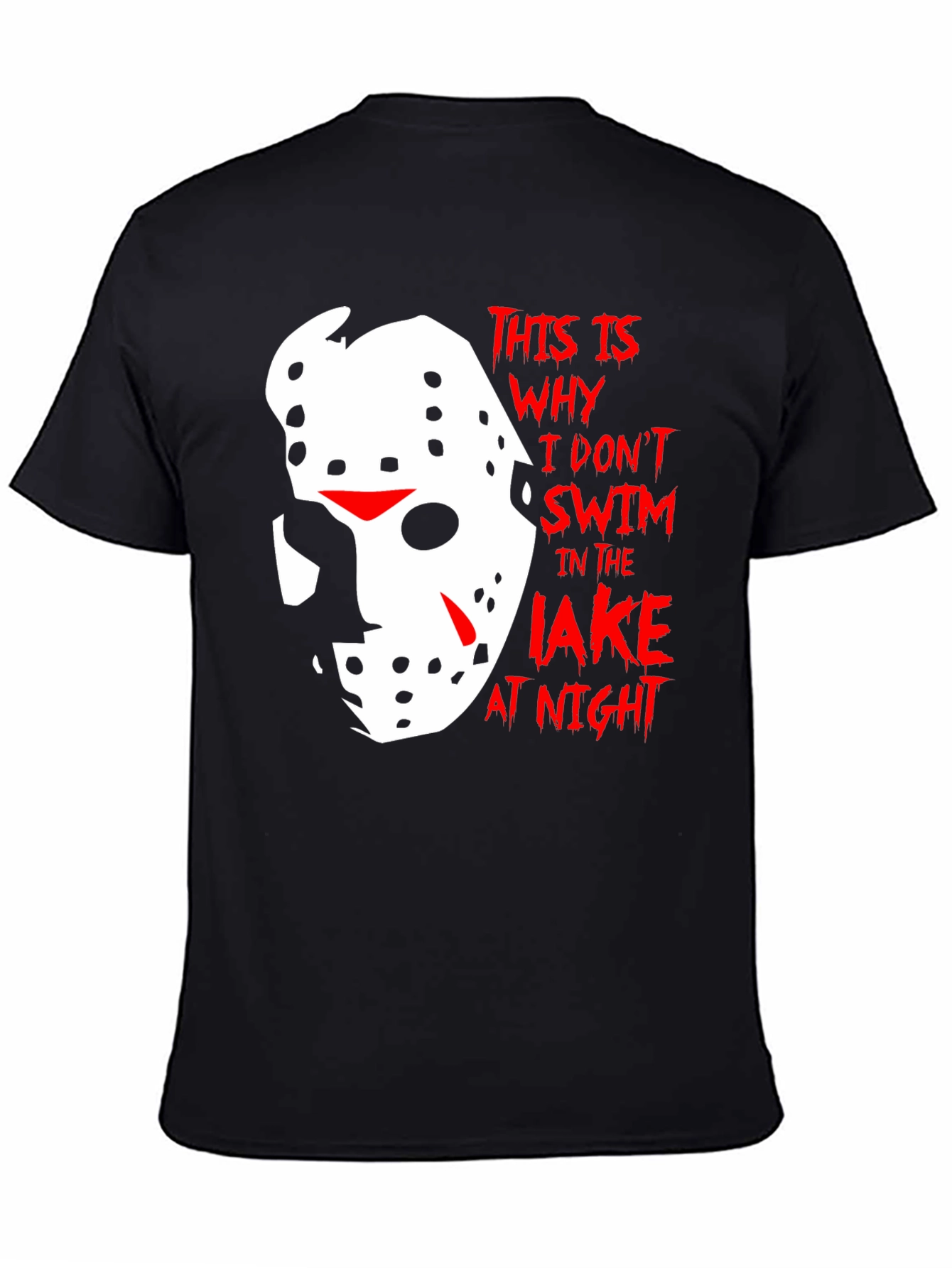 Friday the 13th T-Shirt - Lake Swim Warning - 4