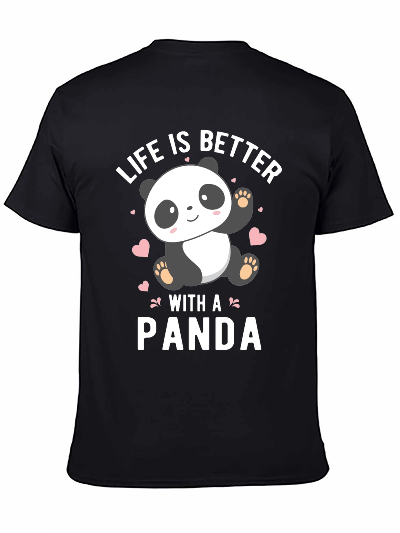 Black Life Is Better With A Panda T-Shirt view 4