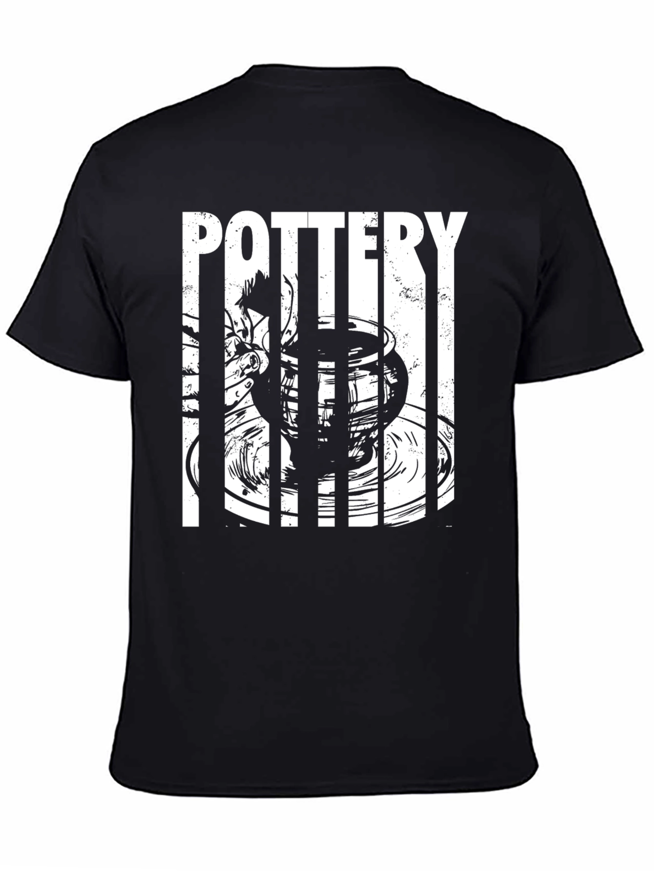 Black Pottery Graphic Print T-Shirt view 4