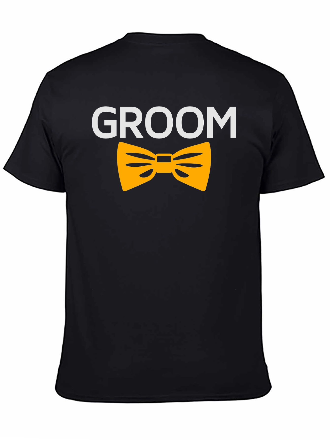 Black Groom T-Shirt - Black with Bowtie view 4