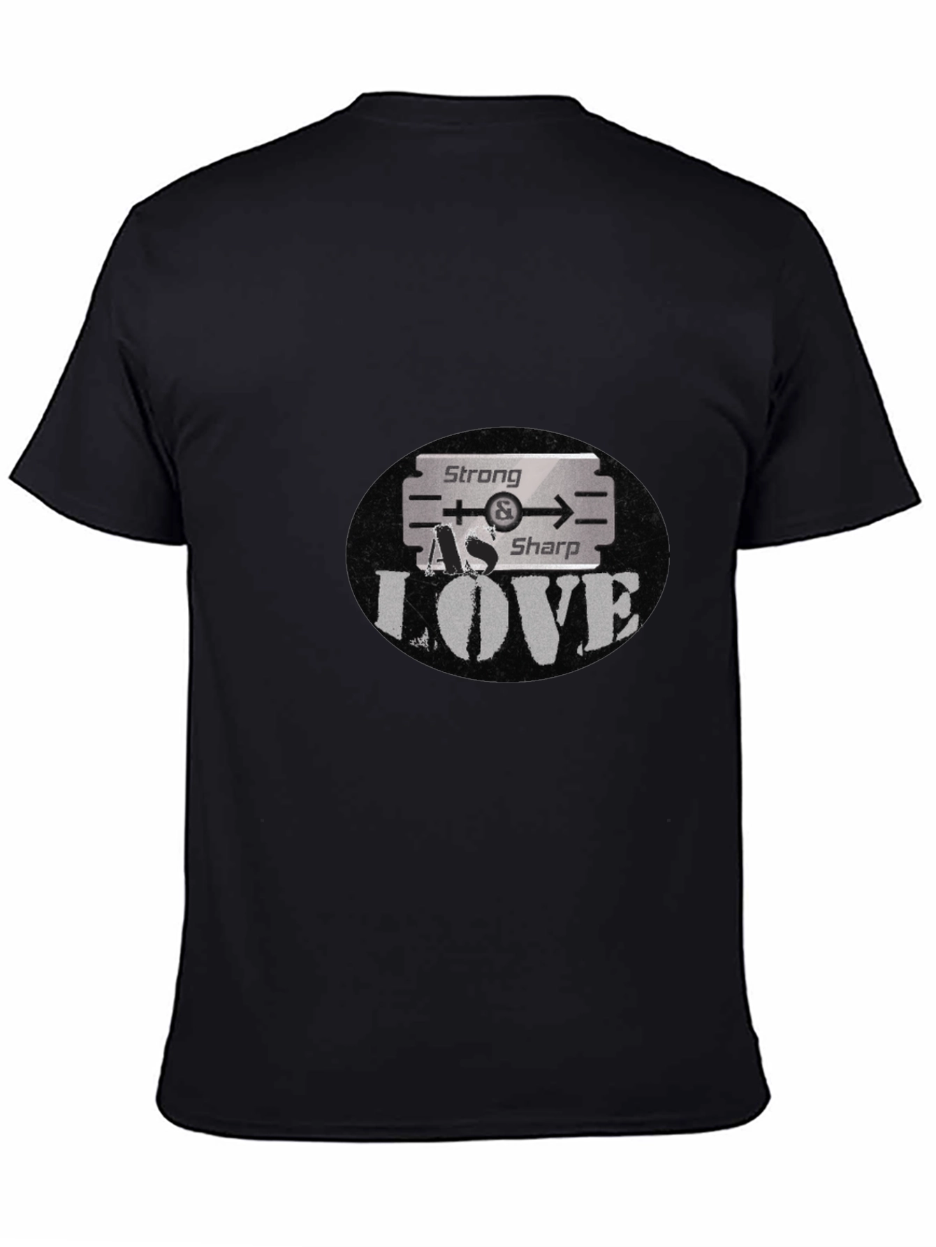 Black Strong As Sharp Love Graphic T-Shirt view 4