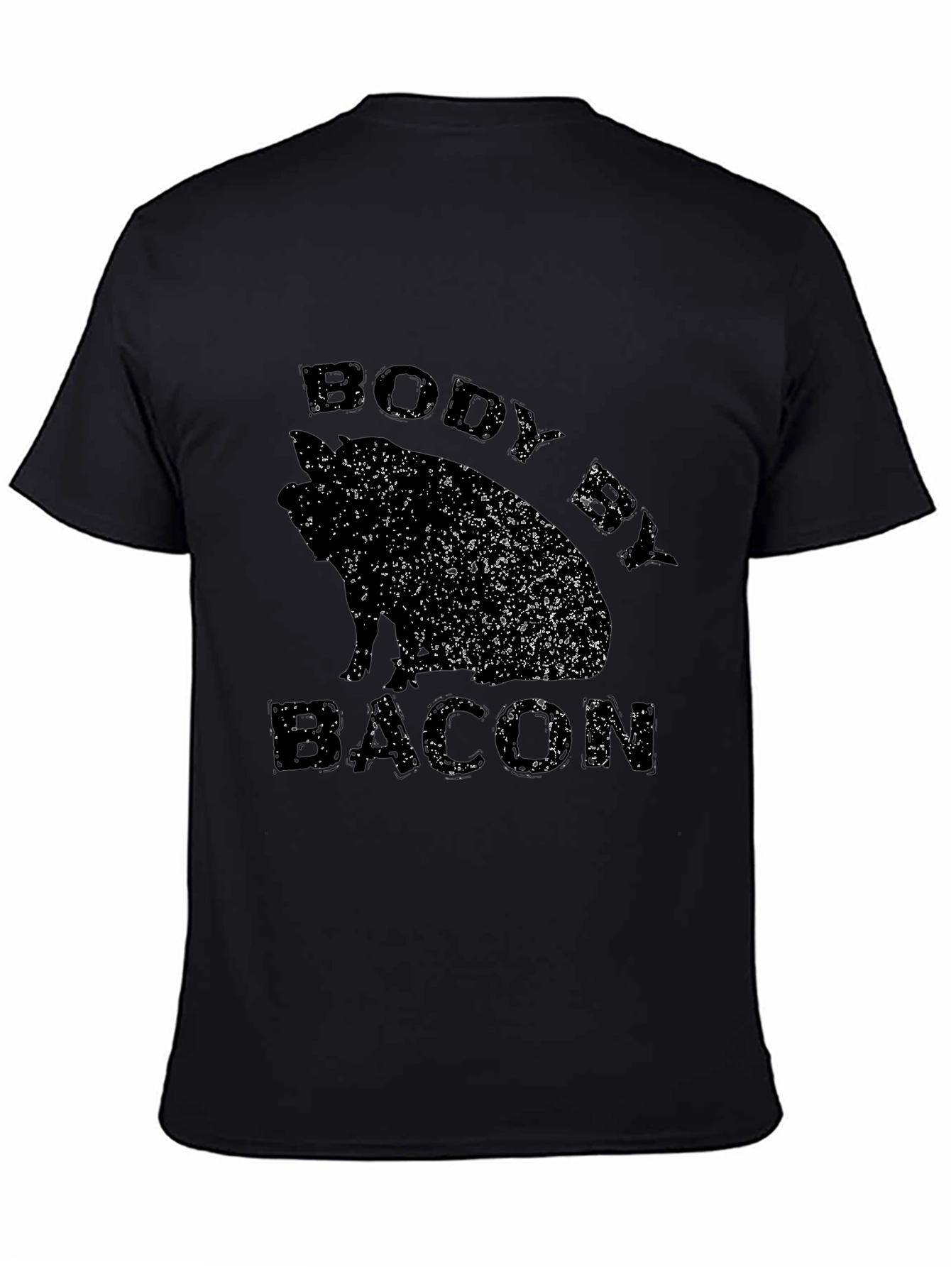 Black Body By Bacon Black T-Shirt view 4