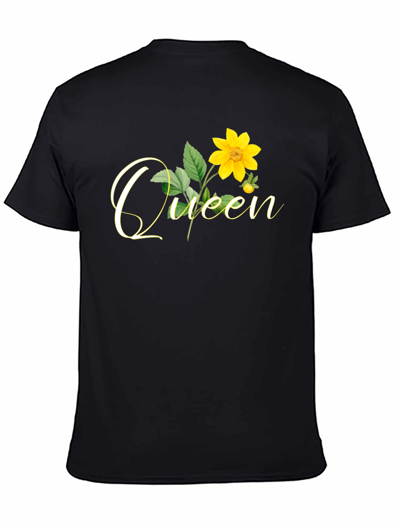 Black Queen Sunflower Graphic Tee - Black view 4