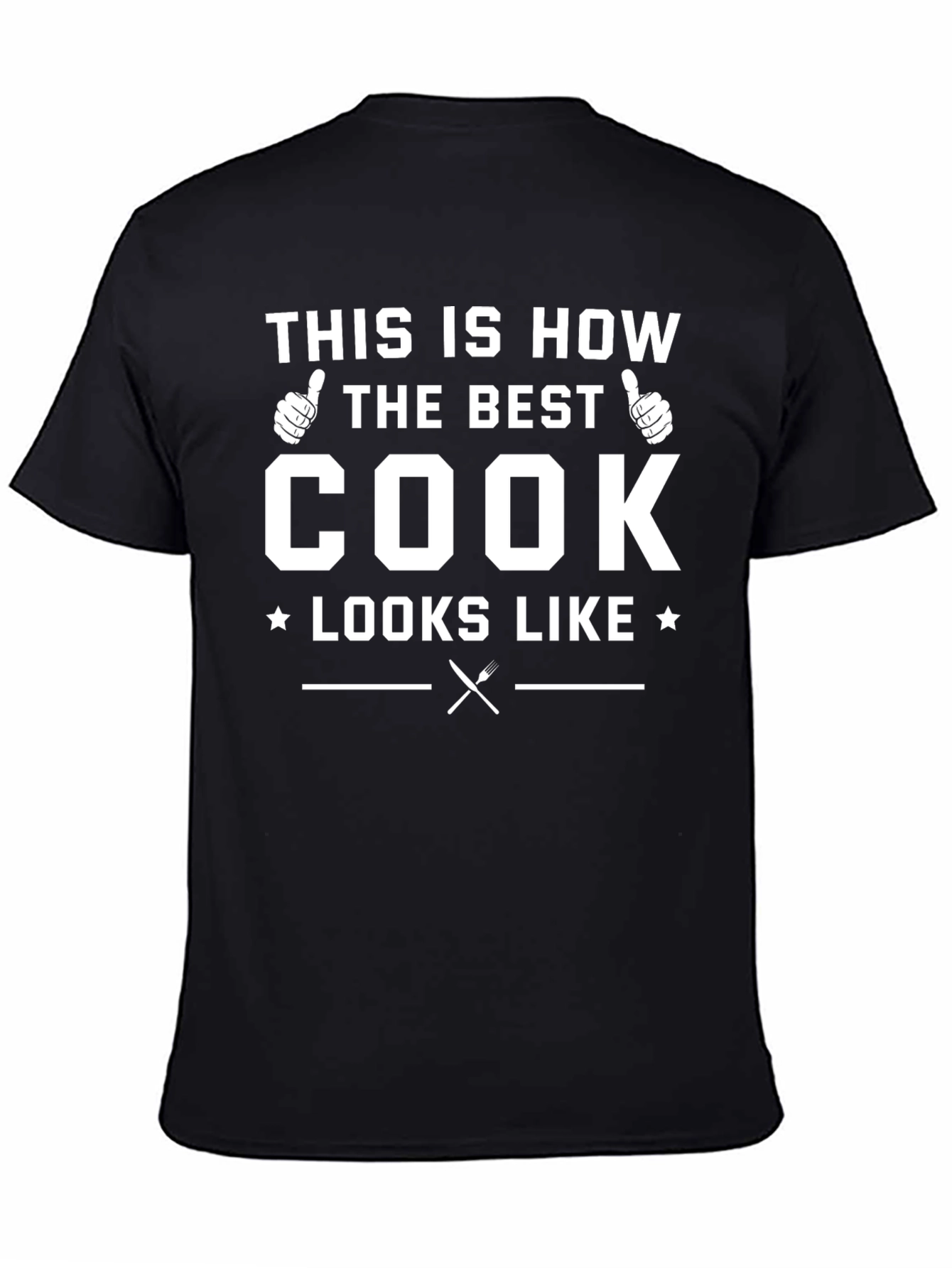 Black Best Cook T-Shirt - Chef's Humor Tee view 4