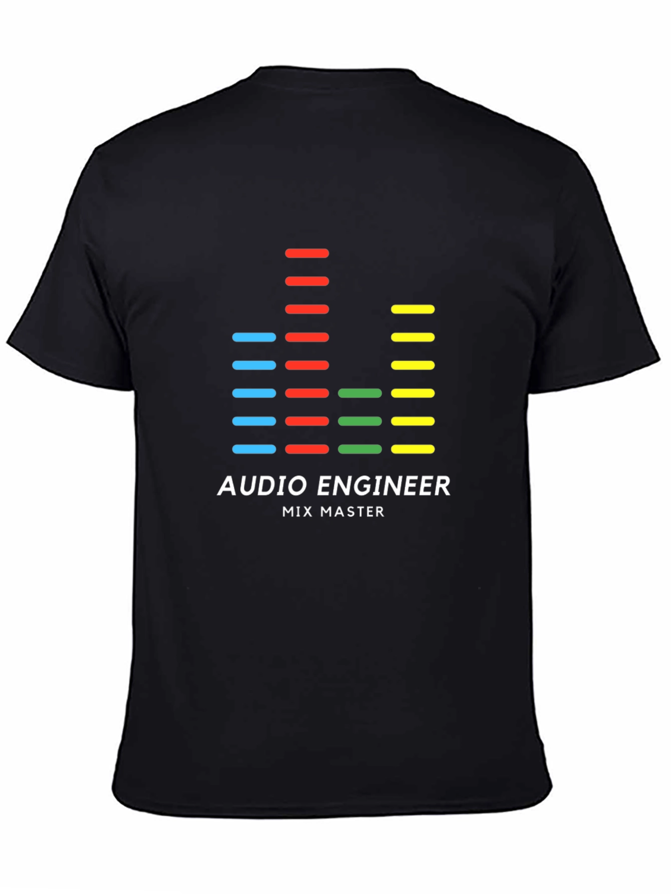 Black Audio Engineer Mix Master Graphic Tee view 4