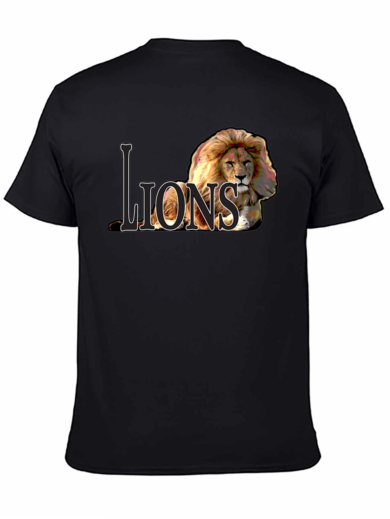 Black Lions Graphic Tee - Bold Lion Design view 4