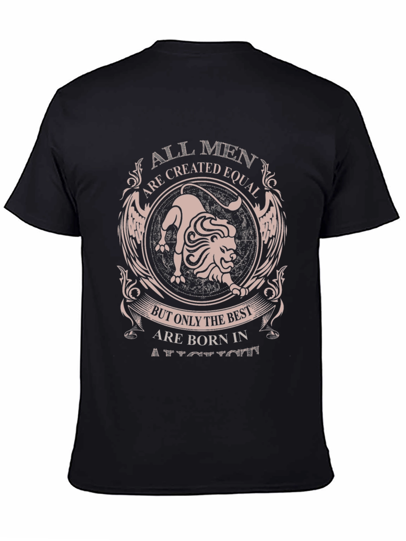 Black All Men Are Created Equal Lion T-Shirt view 4