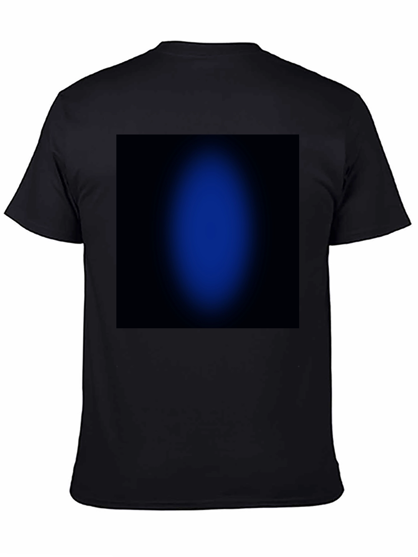 Black Black T-Shirt with Abstract Blue Design view 4