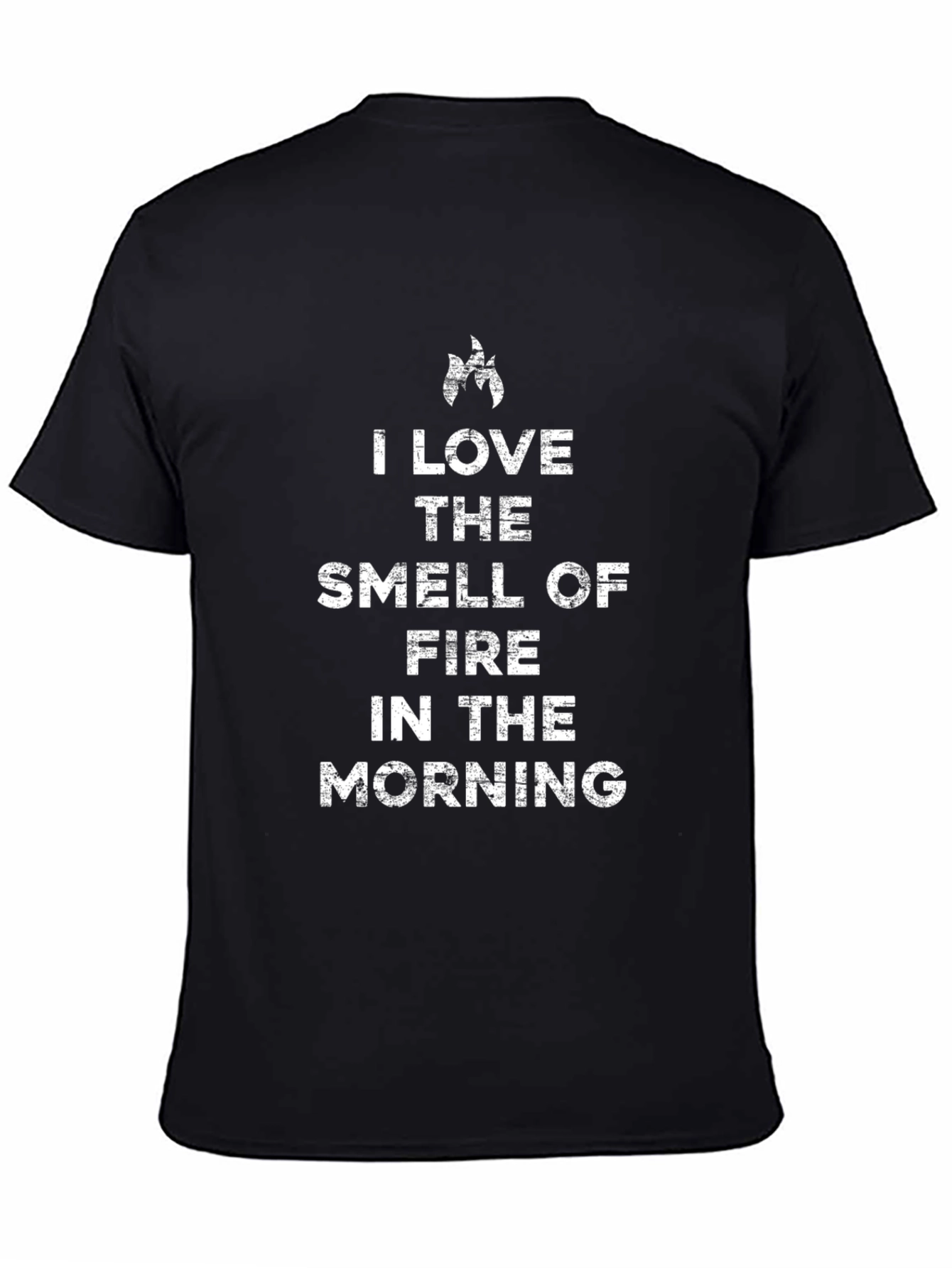 Black I Love the Smell of Fire in the Morning Graphic Tee view 4