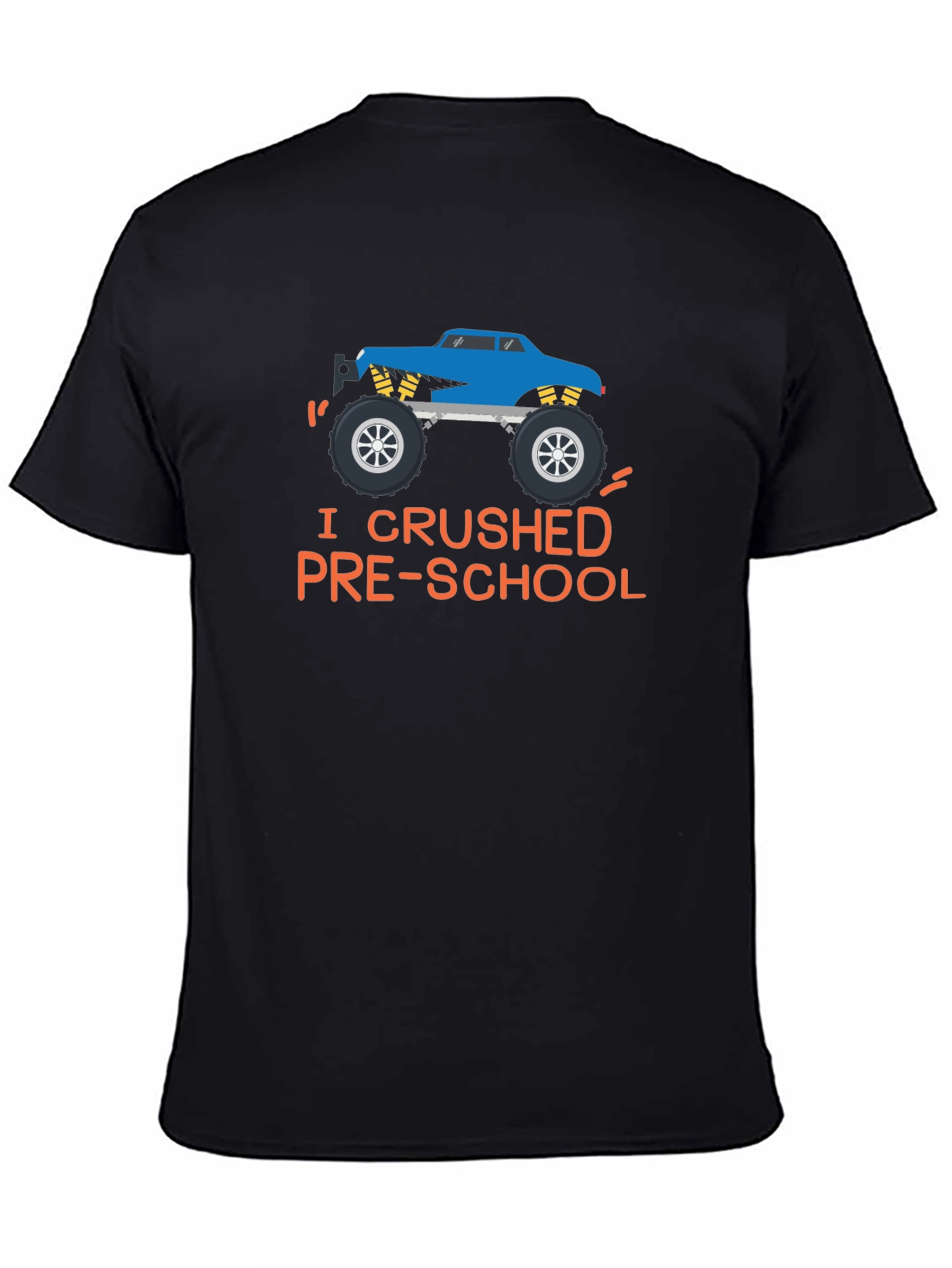 Black I Crushed Pre-School Monster Truck T-Shirt view 4