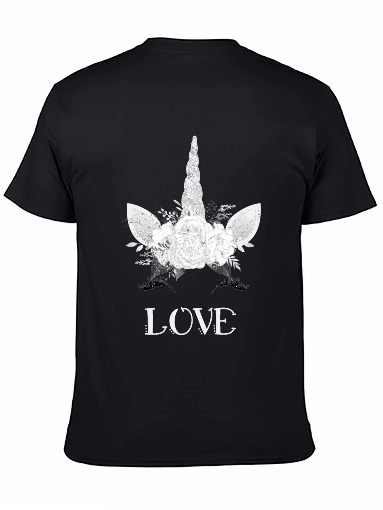 Black Unicorn Love Tee - Floral Magic view 4