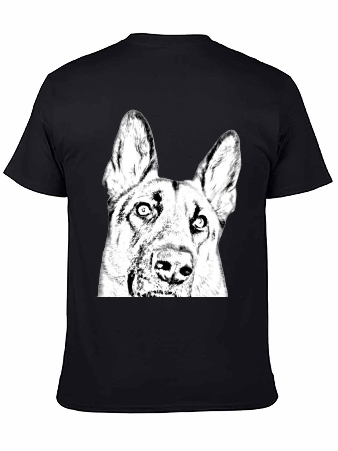 Black Dog Graphic Tee - Black Cotton Blend Comfort view 4