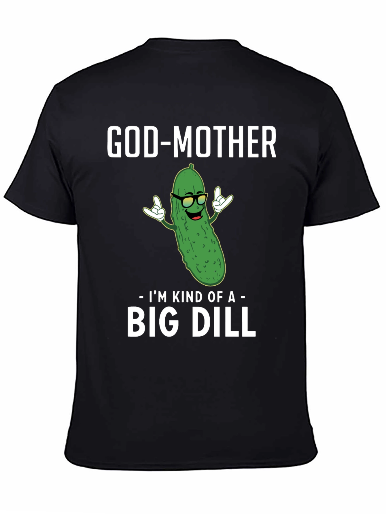 Black God-Mother Big Dill Graphic T-Shirt view 4