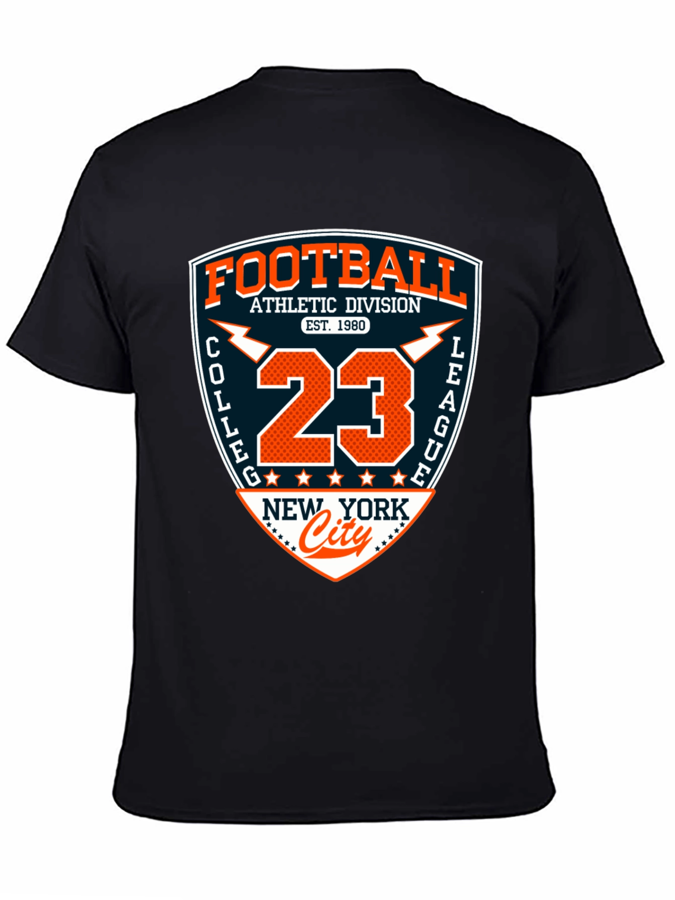 Black College Football Graphic T-Shirt - Athletic Division 23 view 4