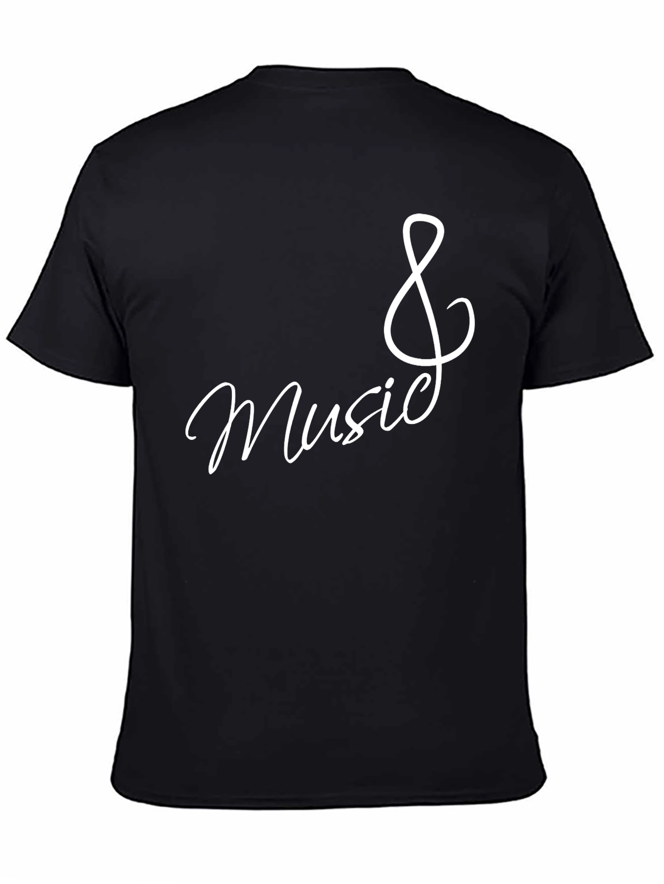 Black Music Lover's Black T-Shirt view 4