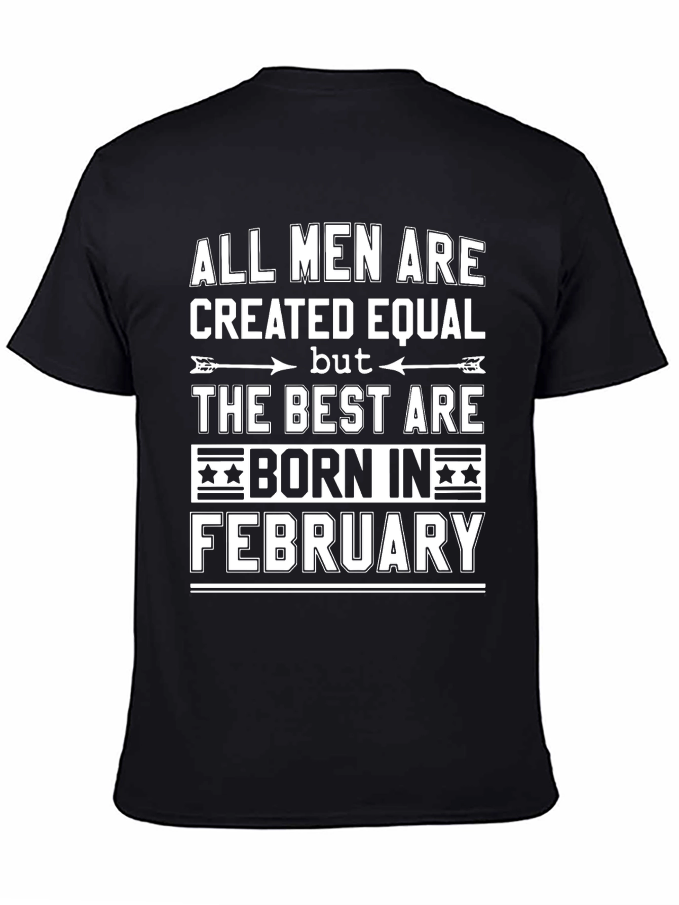Black Born in February Men's T-Shirt view 4