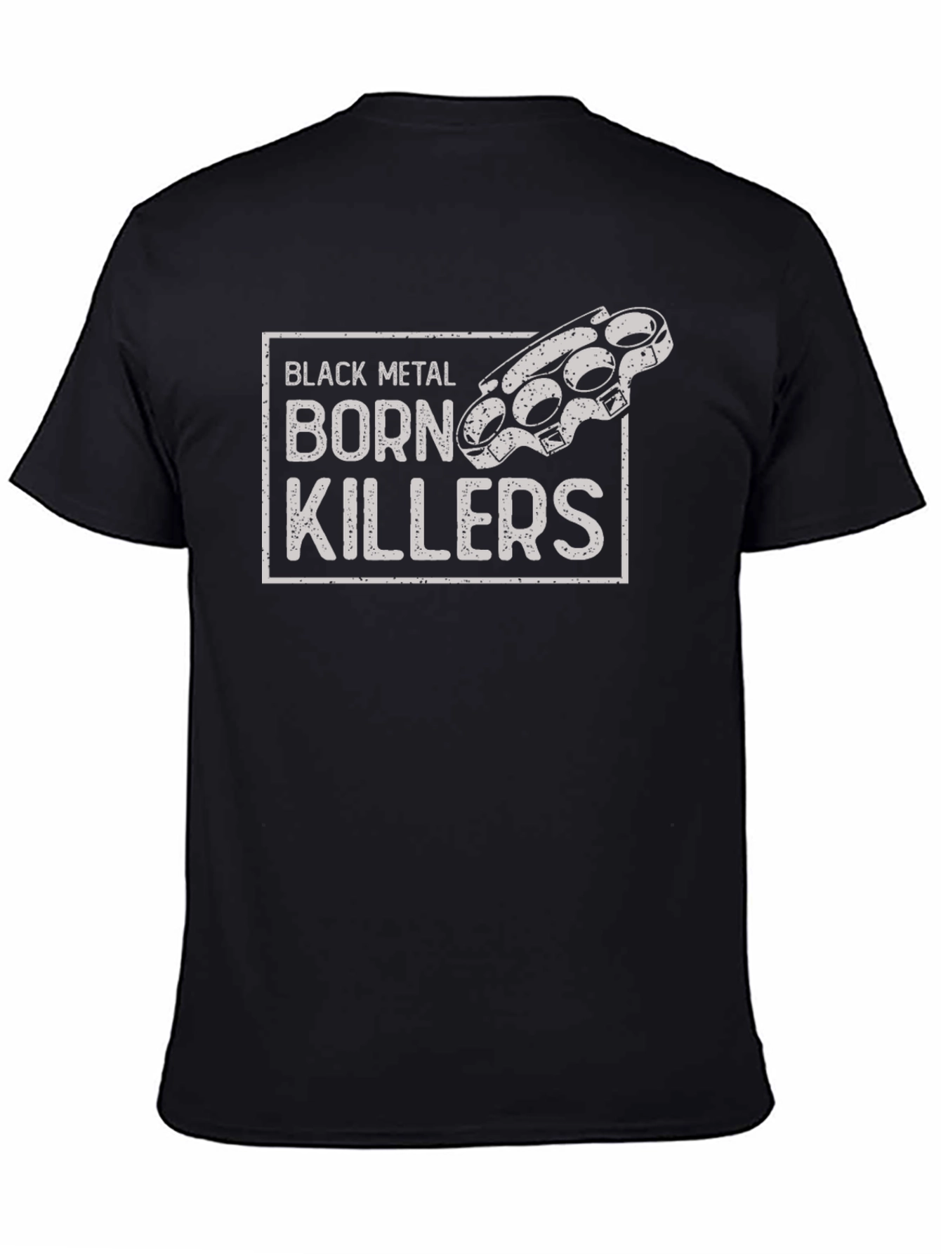 Black Black Metal Born Killers Graphic Tee view 4
