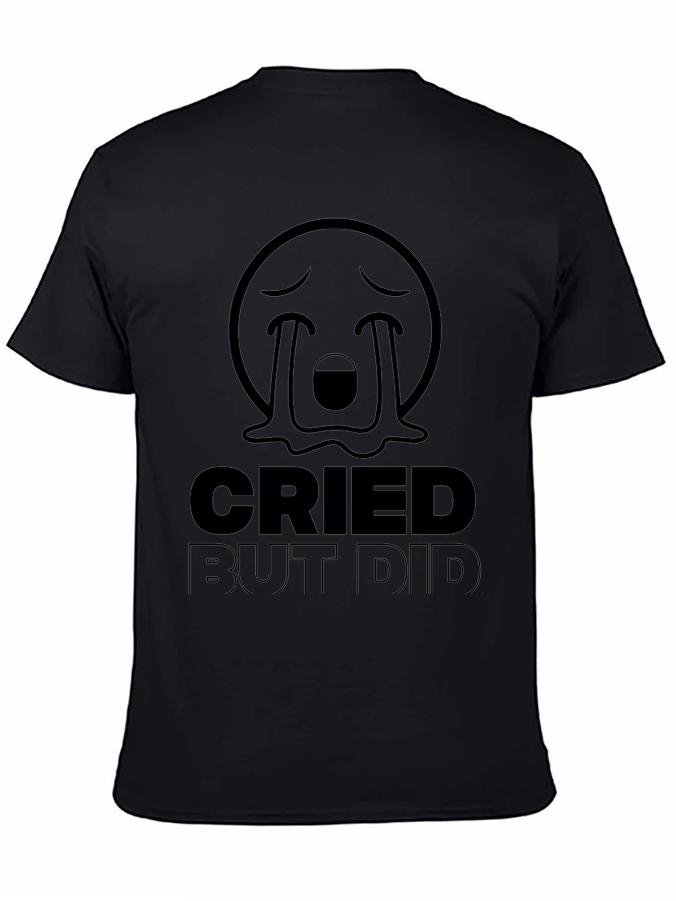Black Cried But Did T-Shirt: Funny Emoji Graphic Tee view 4