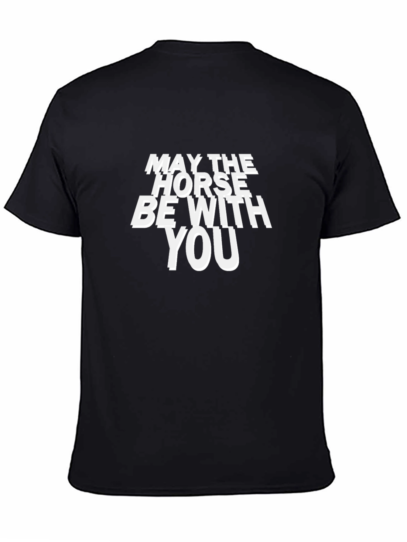 Black May the Horse Be With You Black T-Shirt view 4