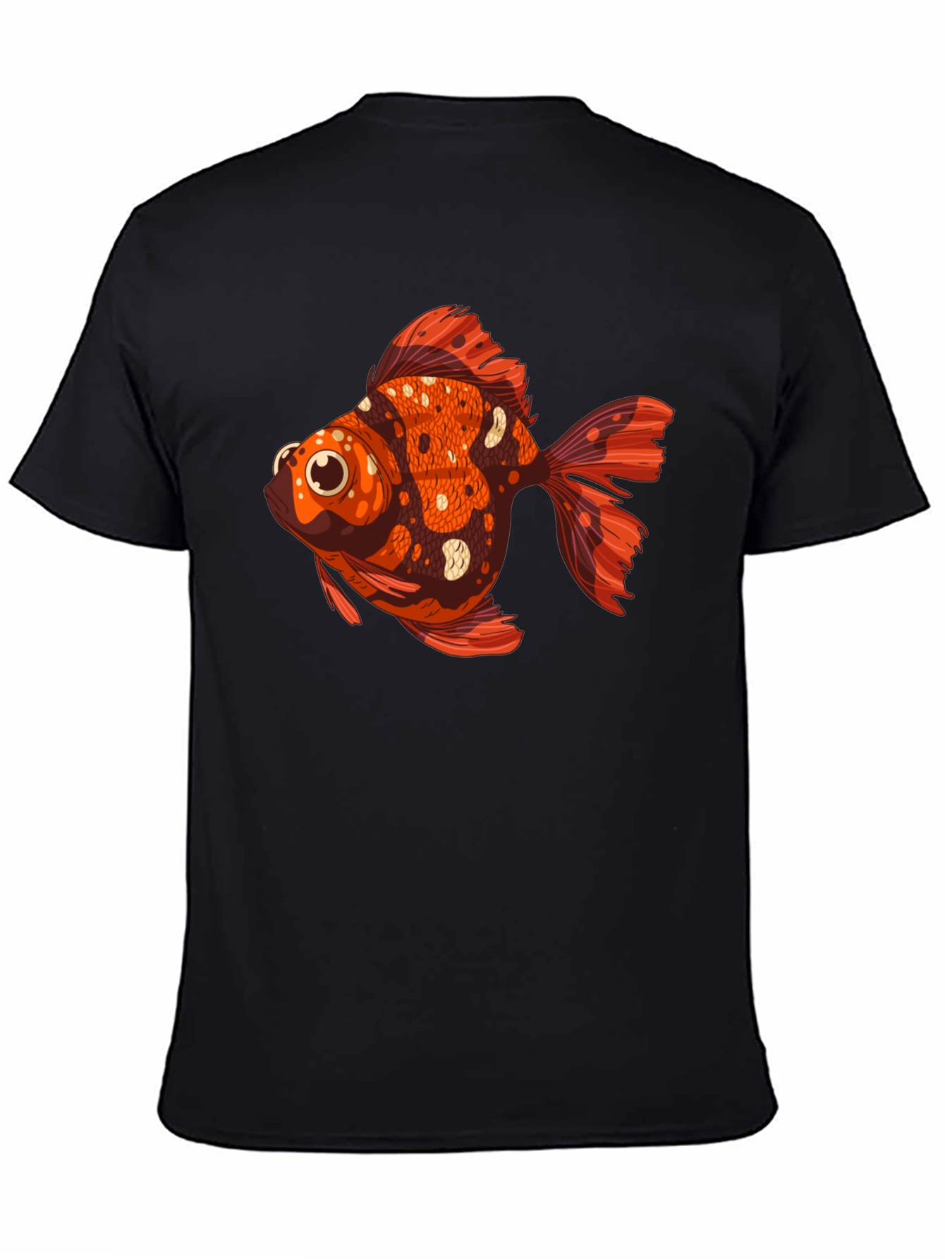 Black Goldfish Graphic Tee - Unique Animal T-Shirt view 4