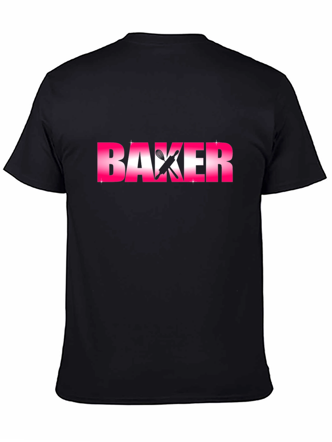 Black Baker Graphic Tee - Black Cotton T-Shirt view 4