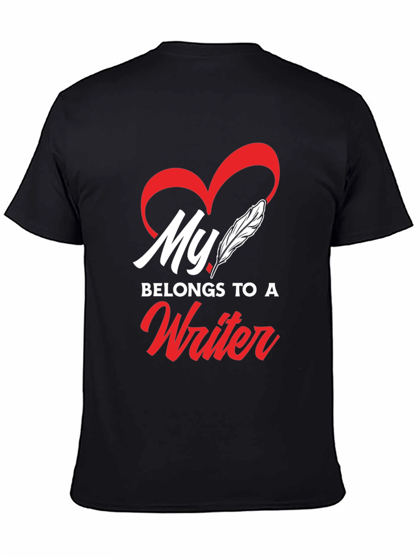 Black My Heart Belongs to a Writer - Graphic Tee view 4