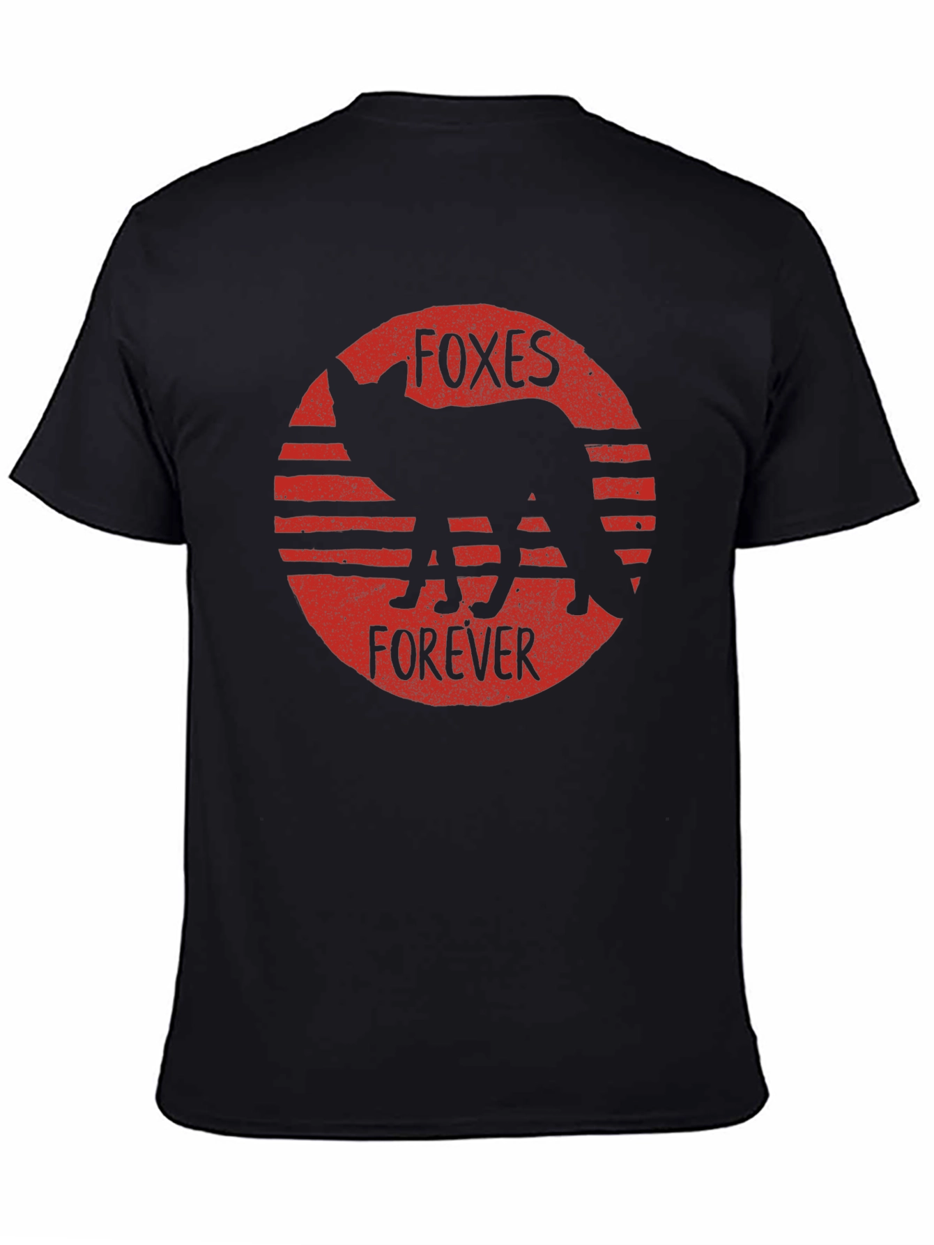 Black Foxes Forever Black Graphic T-Shirt view 4