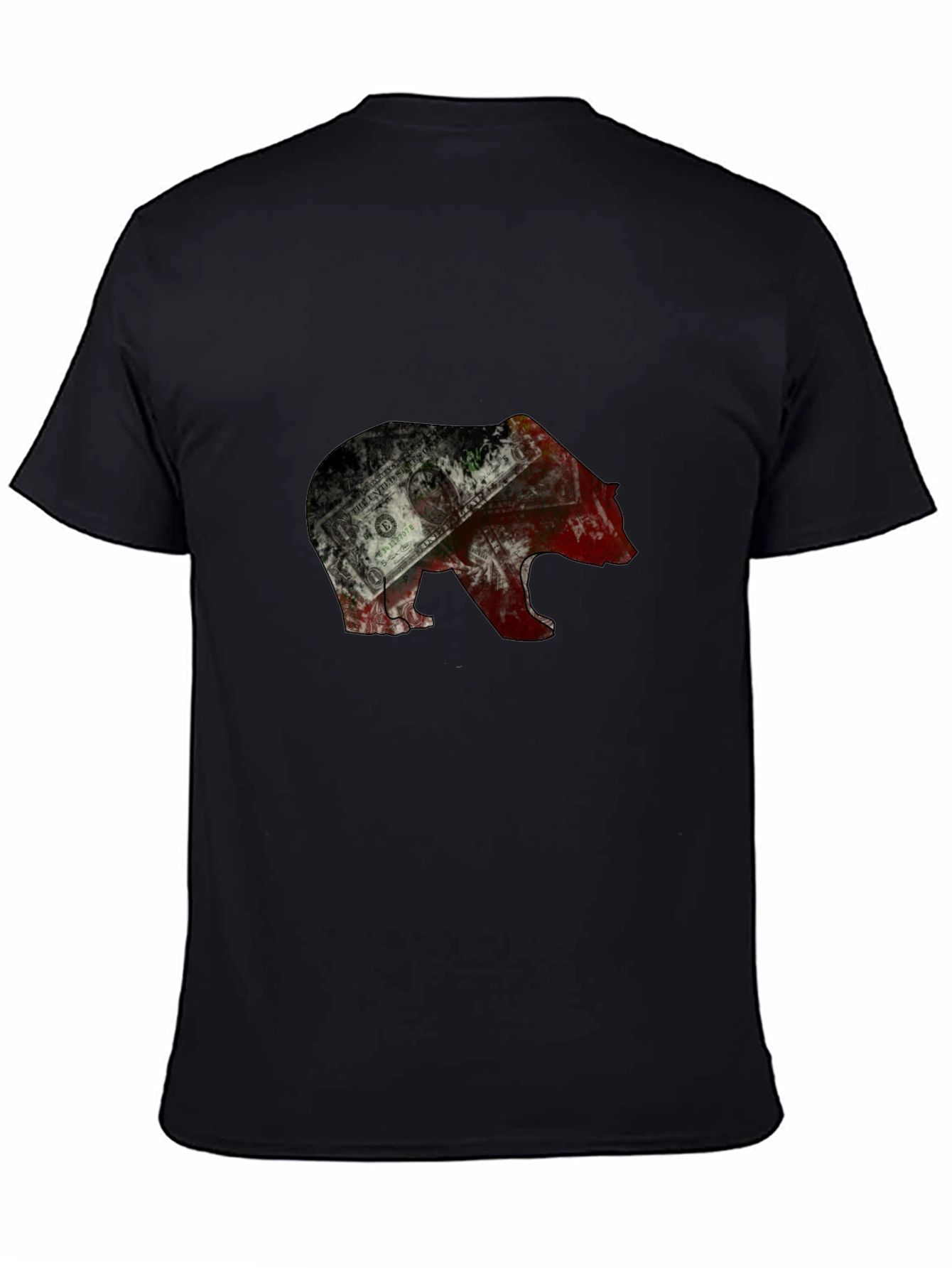 Black Bear Graphic Men's T-Shirt - Black view 4