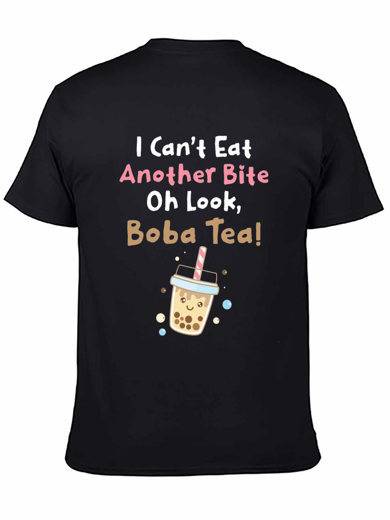 Black Boba Tea T-Shirt - Funny Foodie Tee view 4