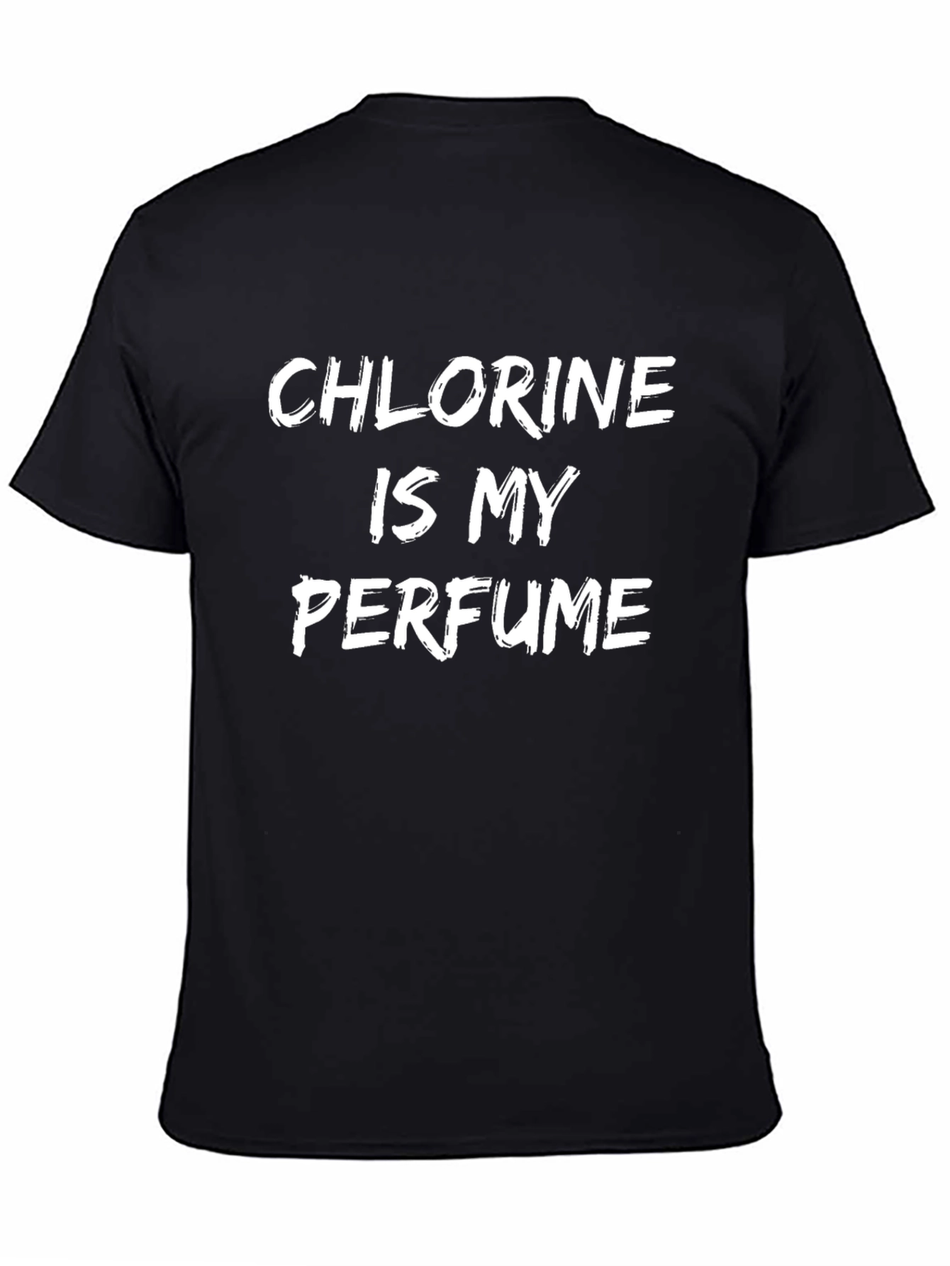 Black Chlorine Is My Perfume Graphic Tee - Black Cotton T-Shirt view 4
