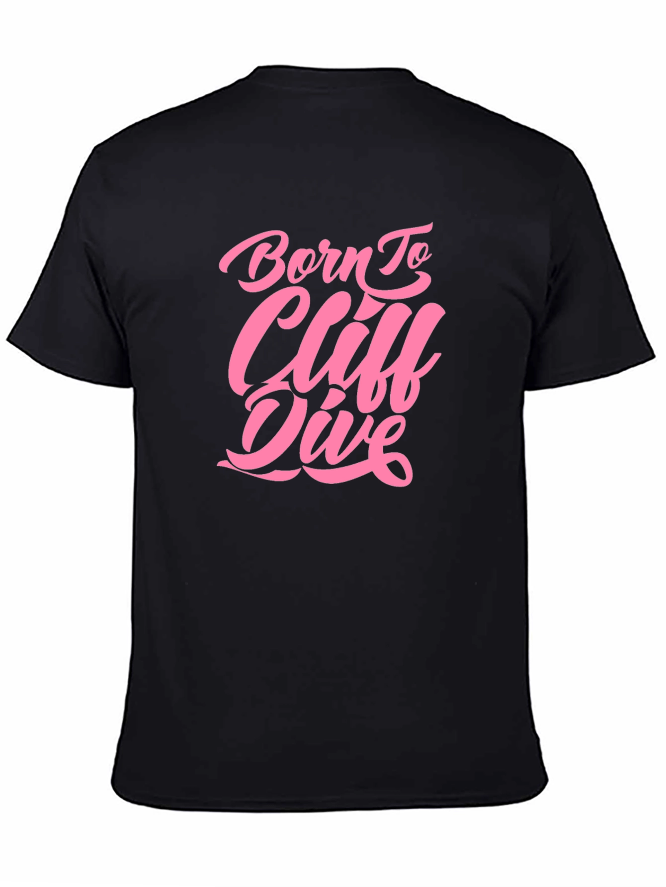 Black Born To Cliff Dive T-Shirt view 4