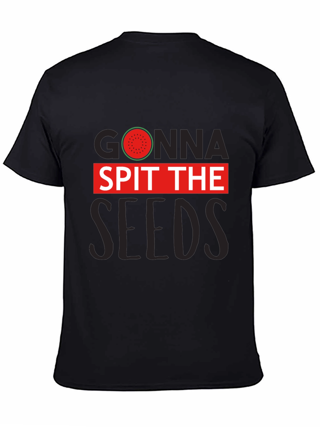 Black Gonna Spit The Seeds Watermelon T-Shirt view 4