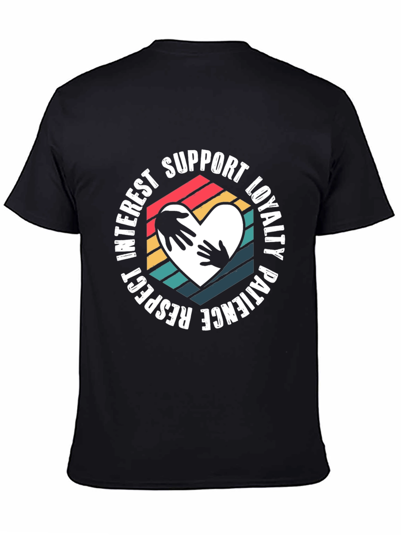 Black Interest Support Loyalty Graphic Tee view 4