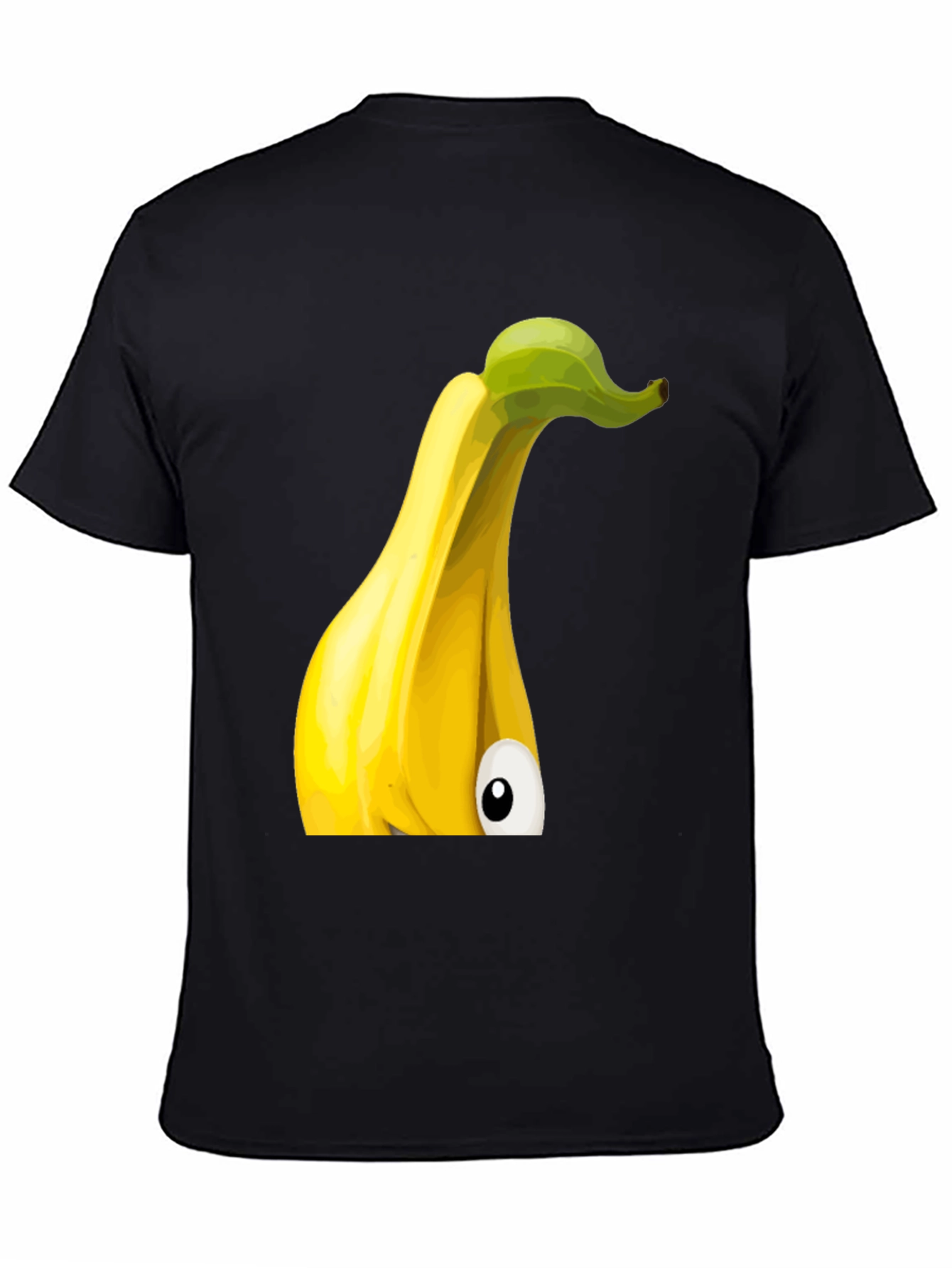 Black Funny Banana Cartoon Graphic T-Shirt view 4