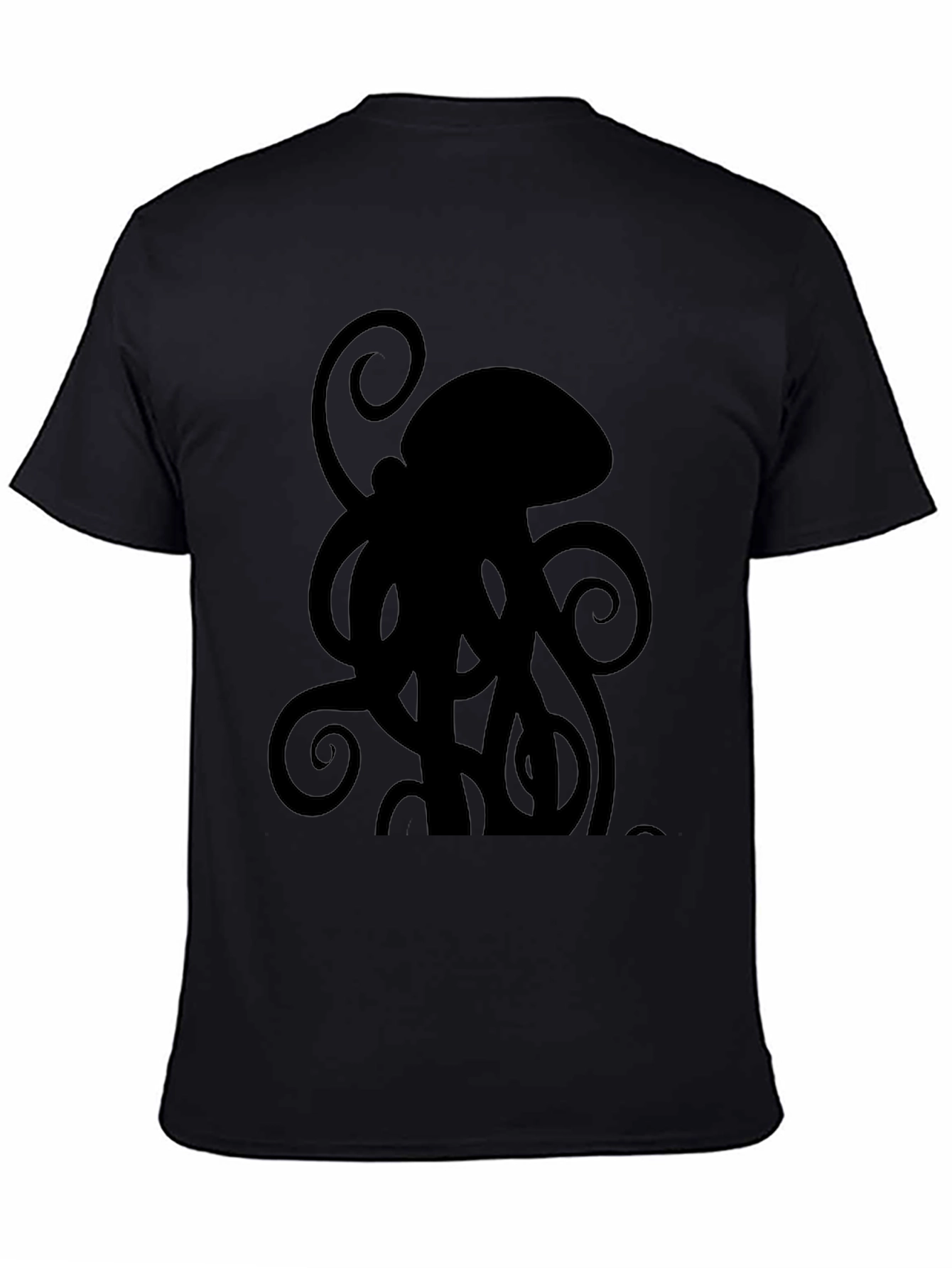 Black Black Octopus Graphic Tee view 4