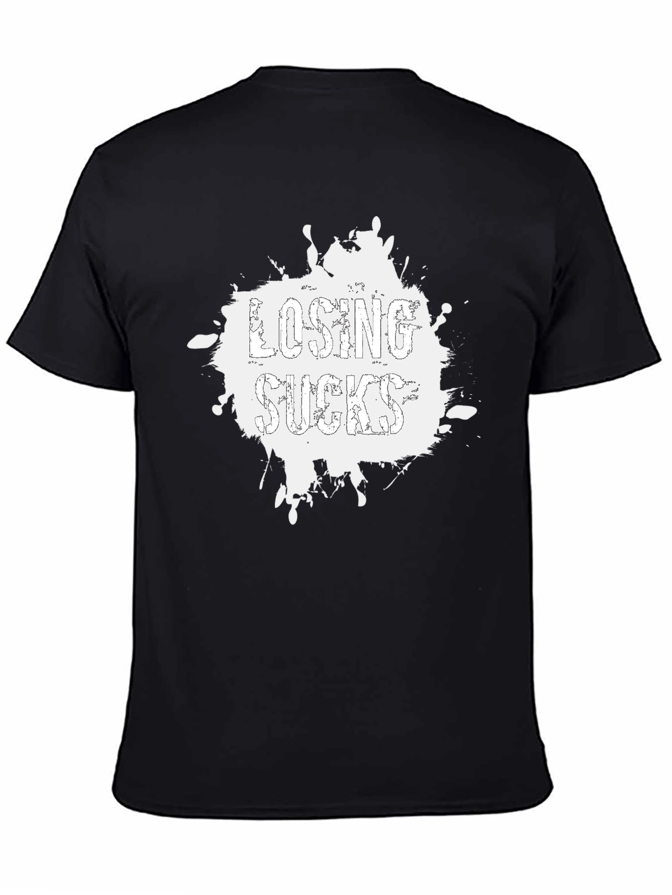 Black Losing Sucks Graphic T-Shirt - Stylish Men's Black Tee view 4