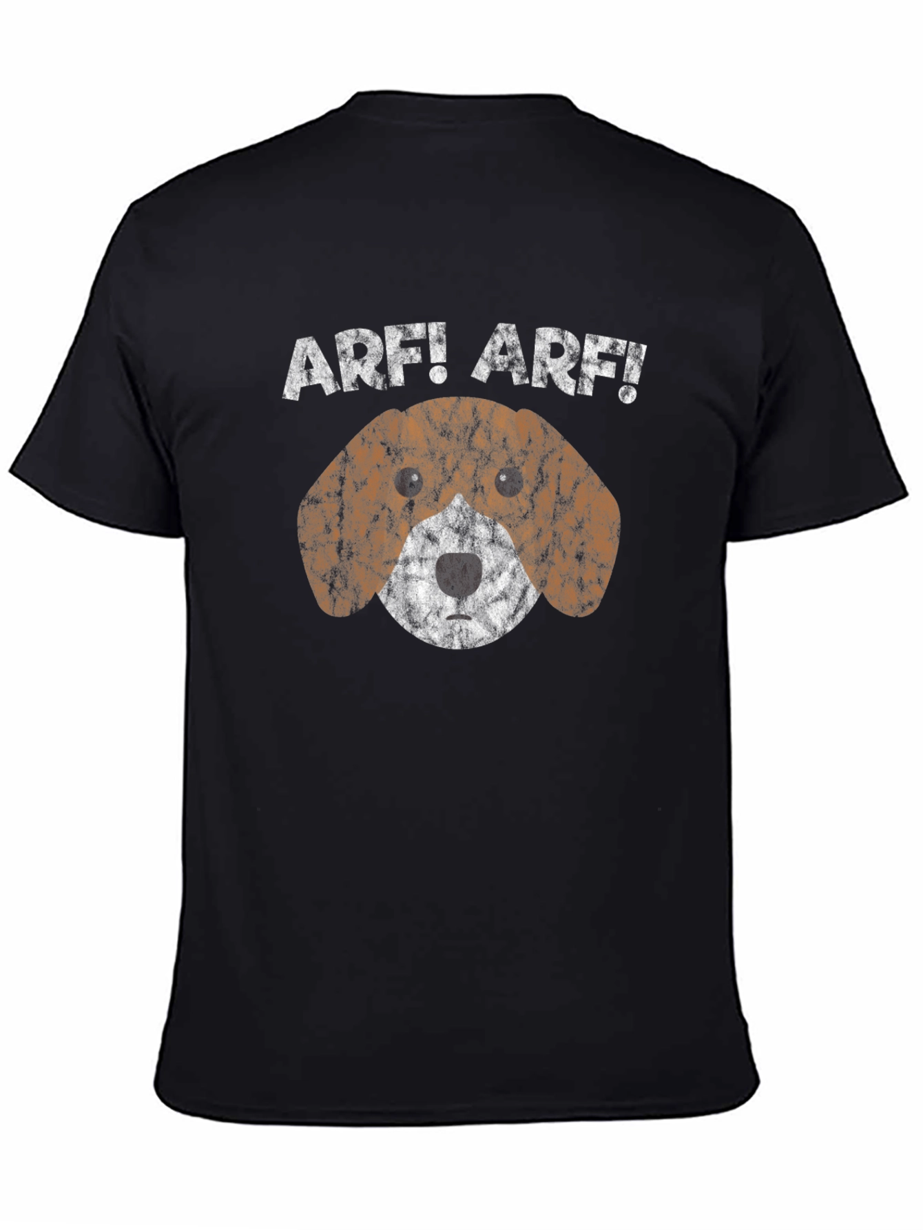 Black Arf! Arf! Dog Graphic Black T-Shirt view 4