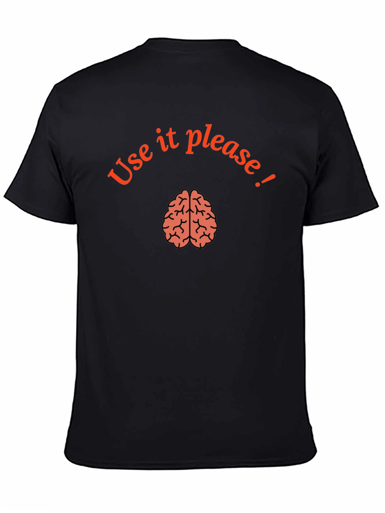 Black Use Your Brain Graphic T-Shirt - Smart Casual view 4