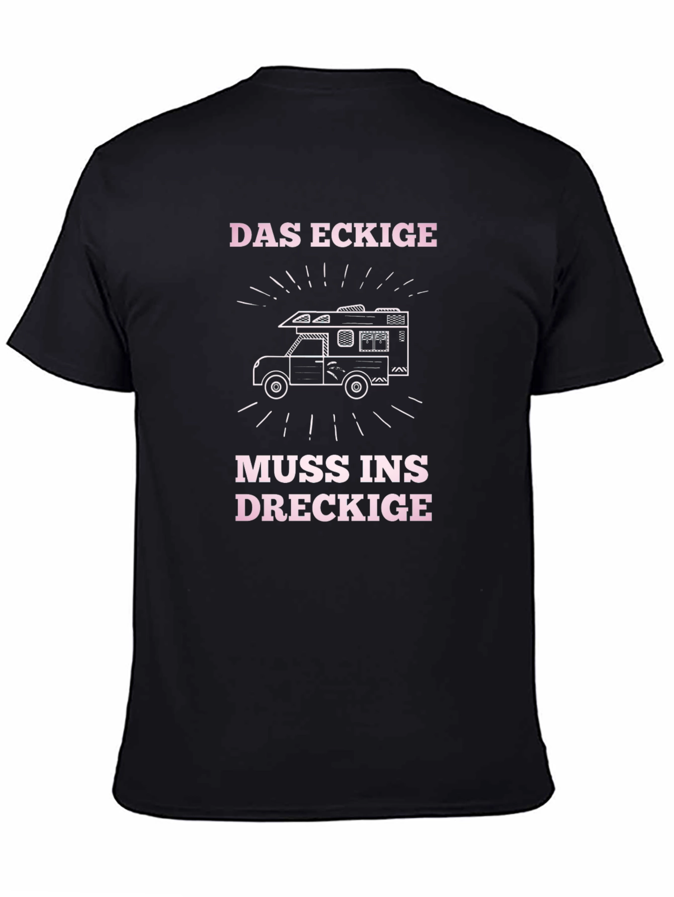 Black Das Eckige Muss Ins Dreckige T-Shirt view 4