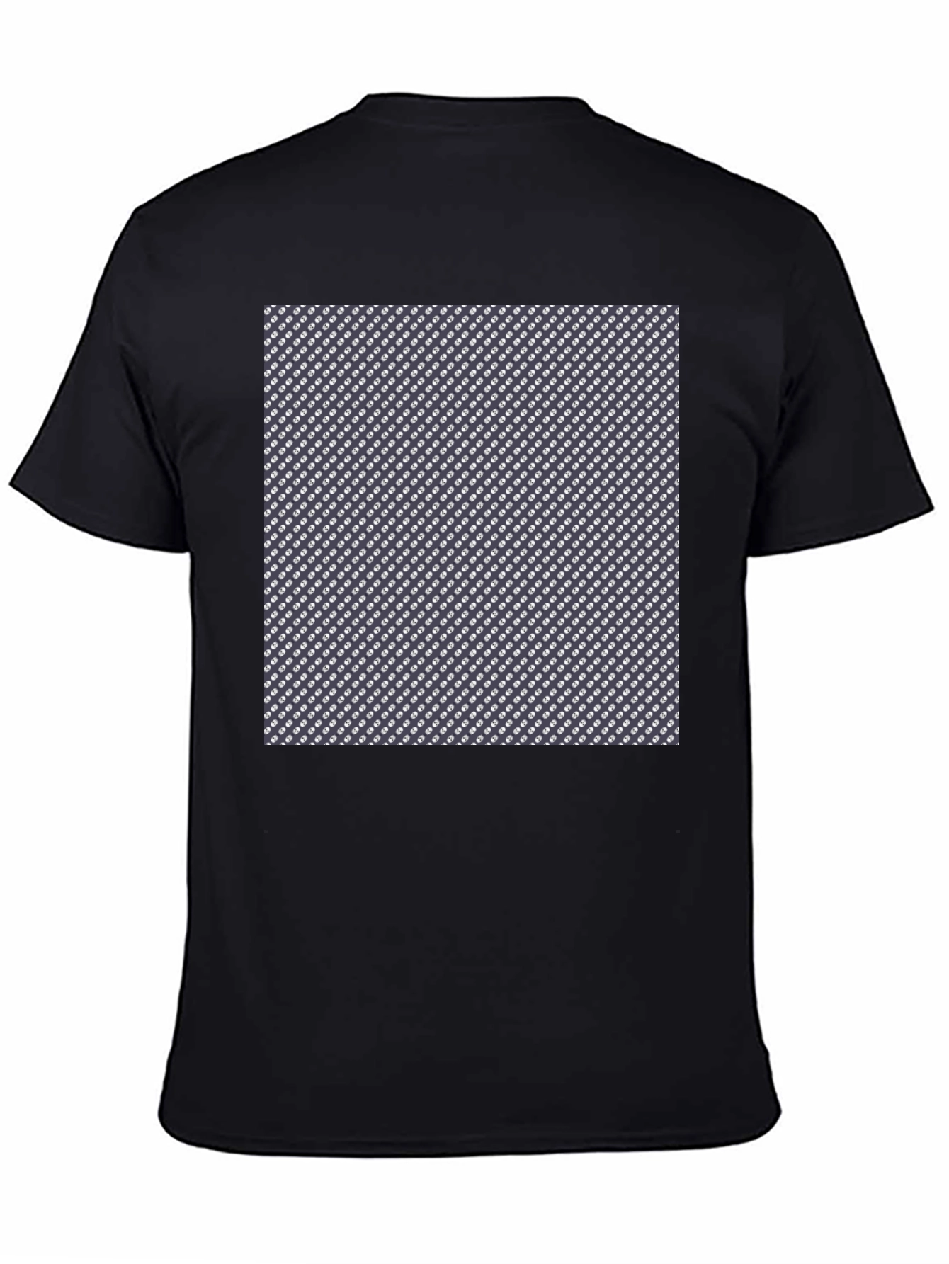 Black Patterned Black T-Shirt - Stylish Casual Wear view 4