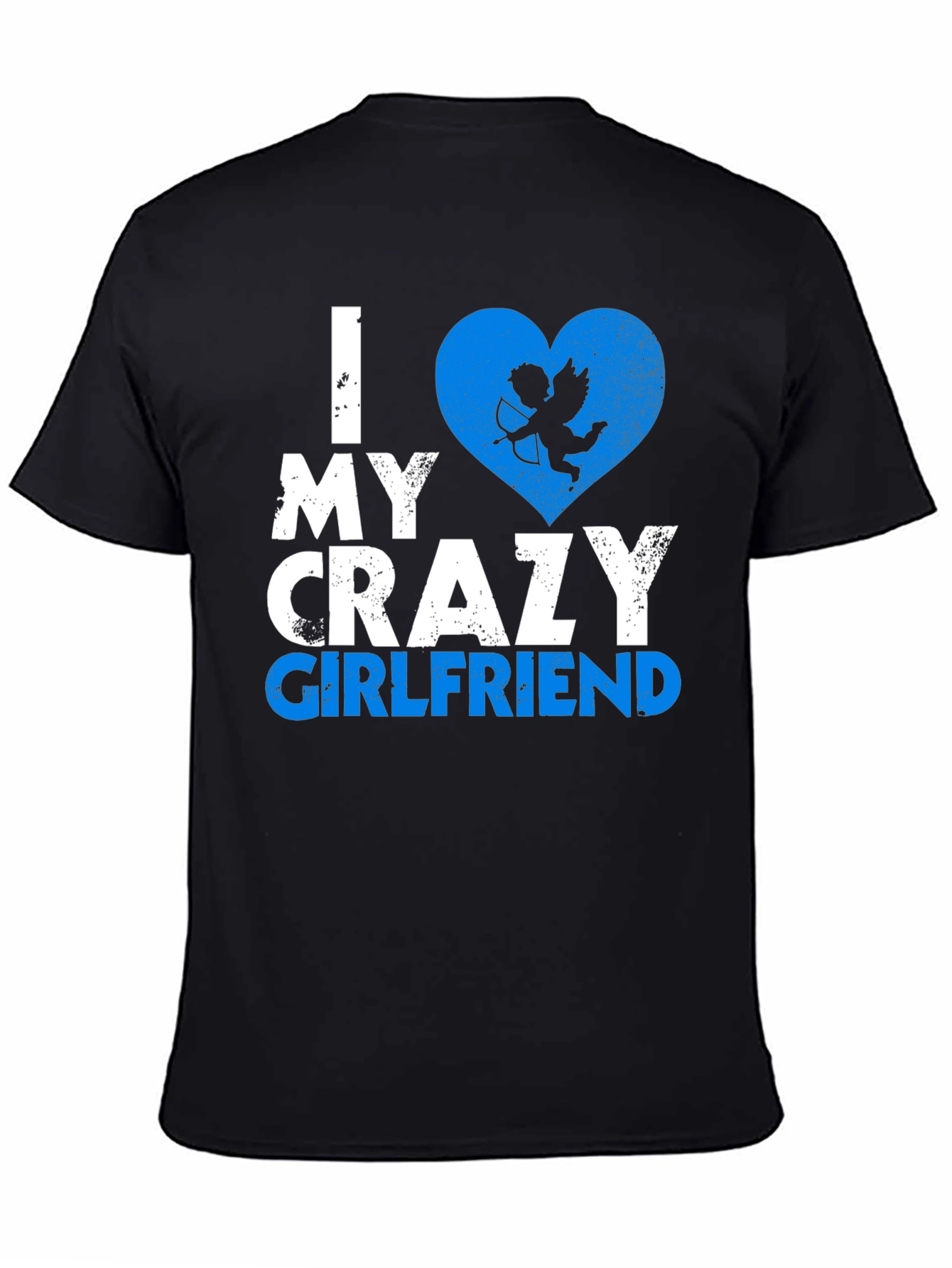 Black I Love My Crazy Girlfriend T-Shirt Valentine's Day Gift view 4