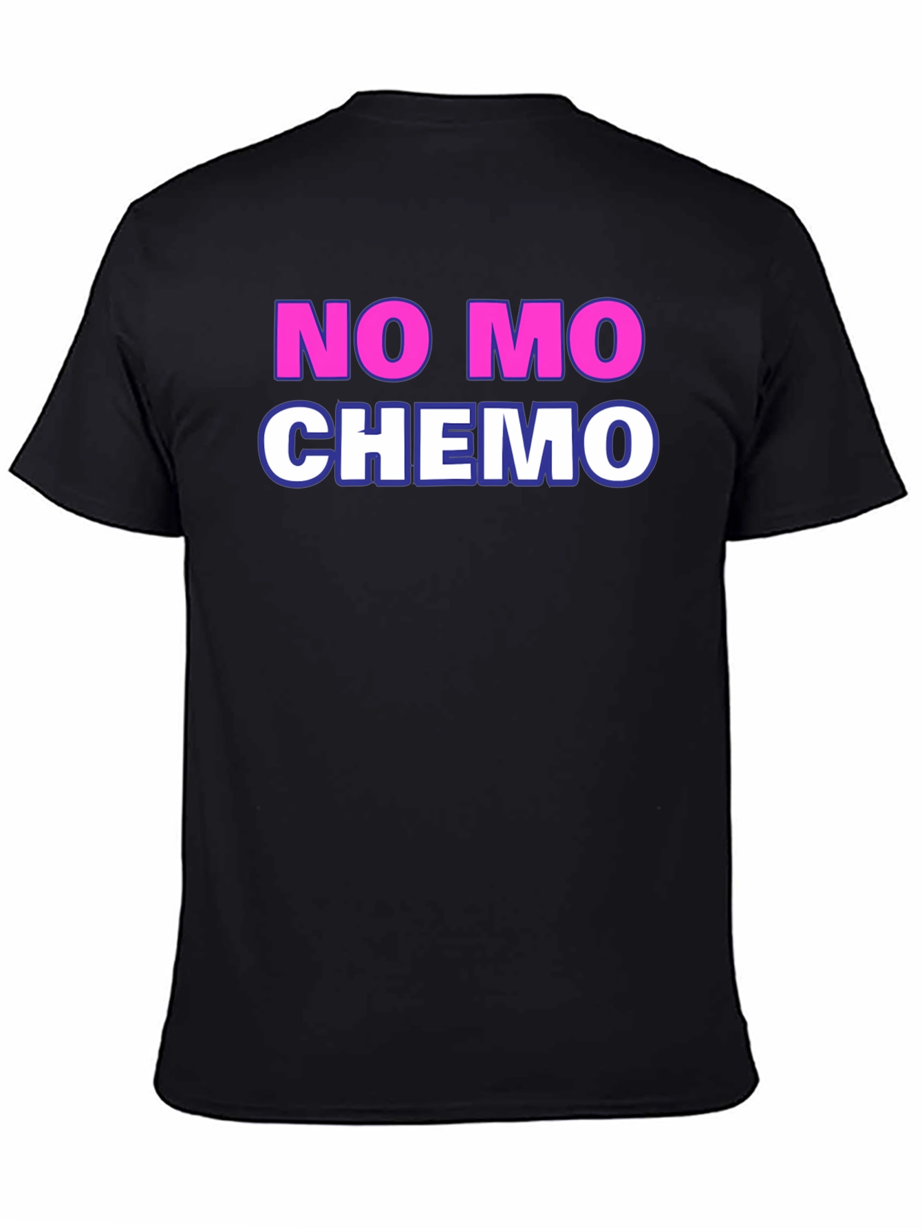 Black No Mo Chemo T-Shirt - Cancer Survivor Tee view 4