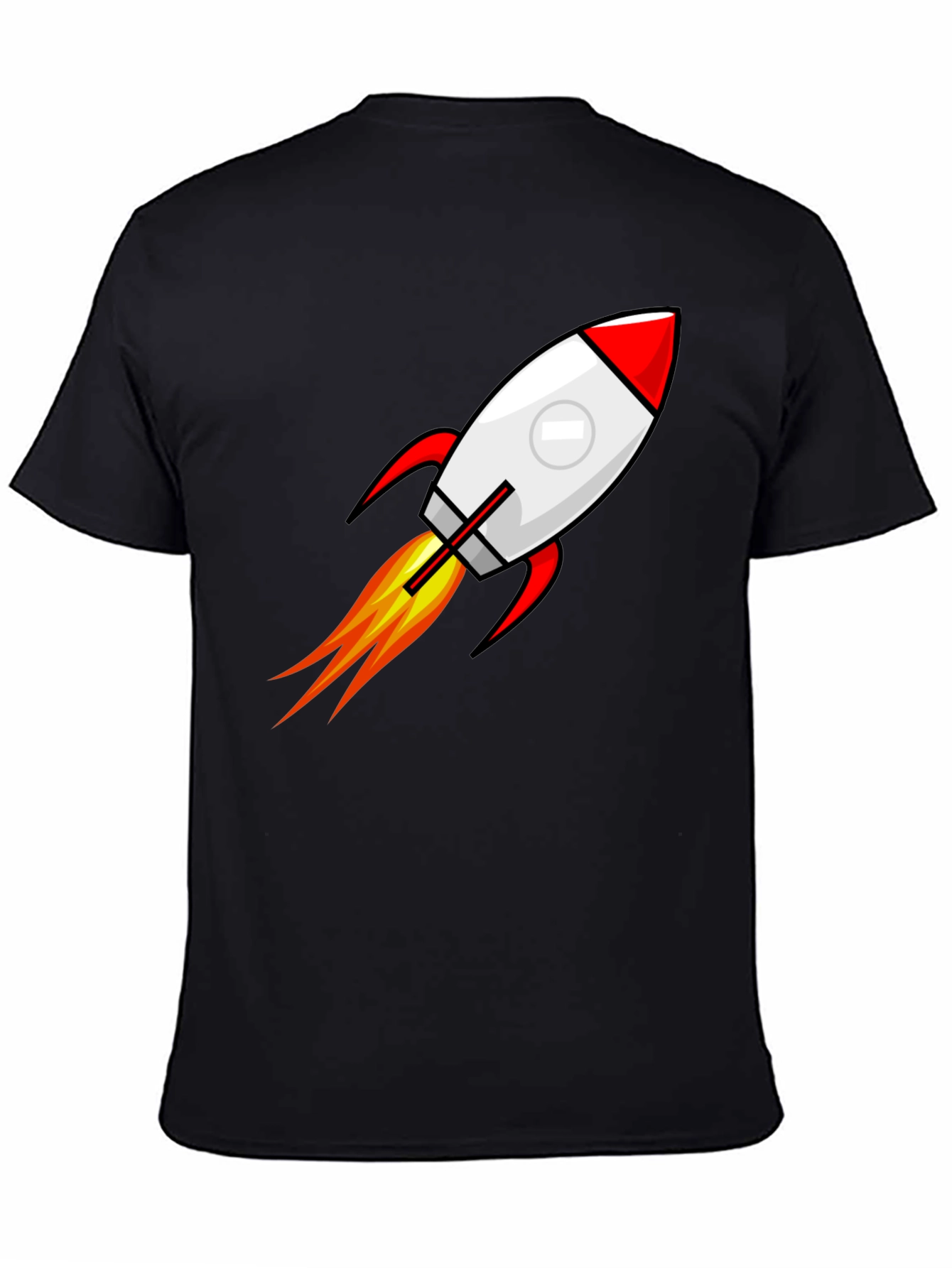 Black Rocket Launch T-Shirt - Blast Off in Style! view 4