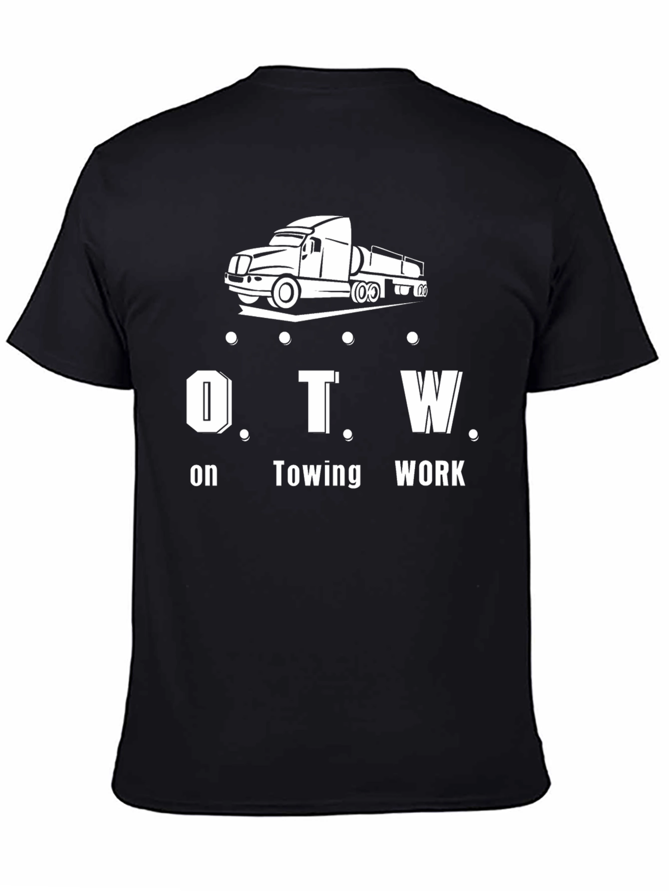 Black OTW Towing Work Graphic Tee view 4