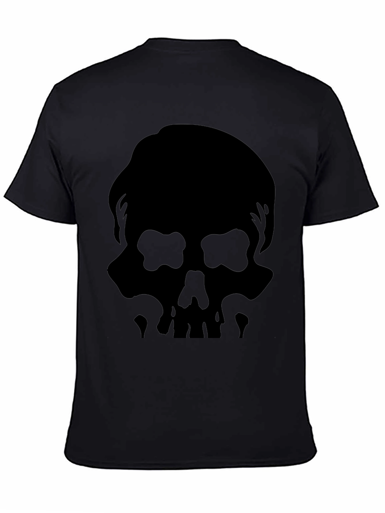 Black Skull Silhouette Graphic Tee - Mens view 4