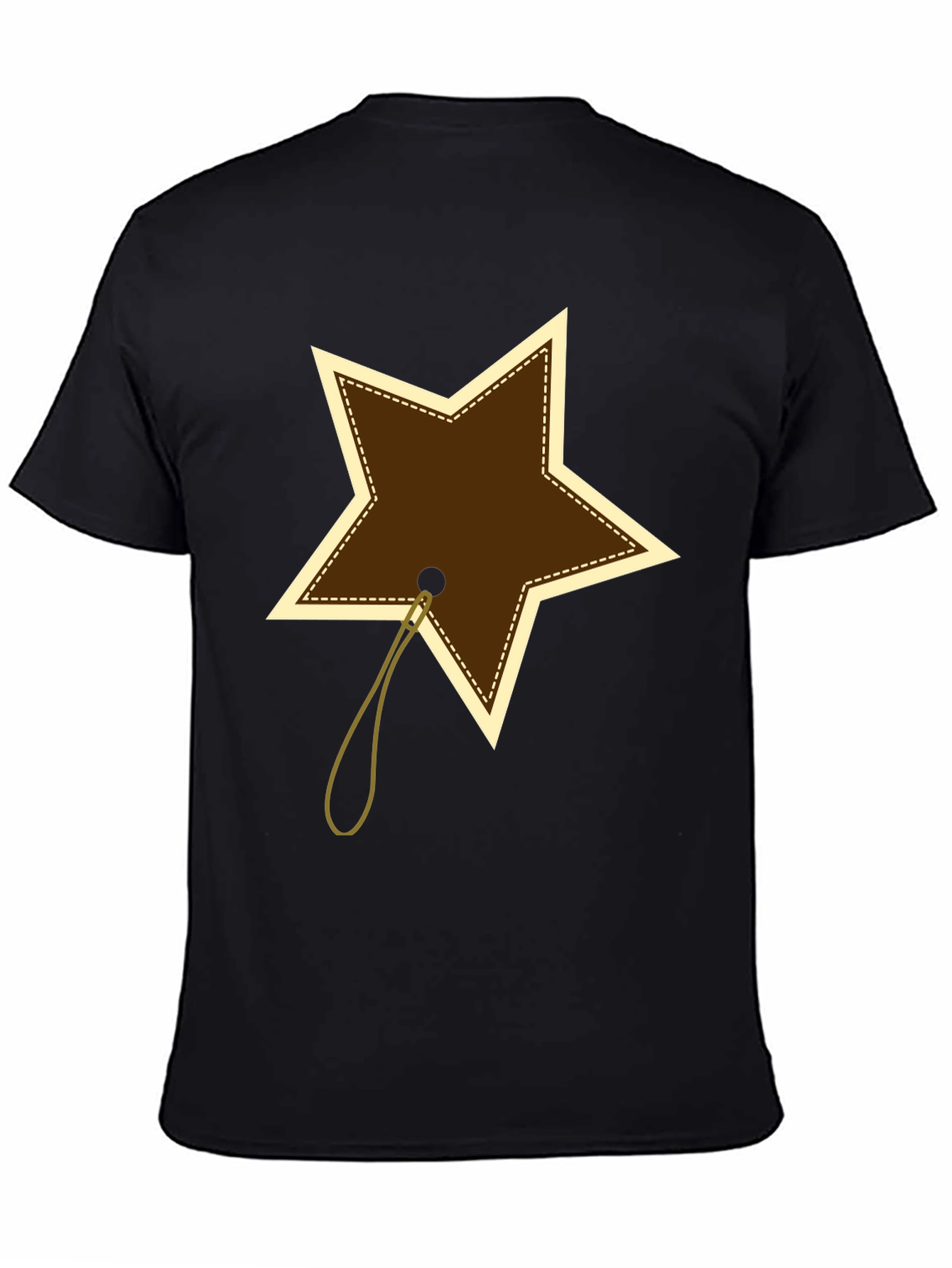 Black Star Tag Graphic Tee - Casual Style view 4