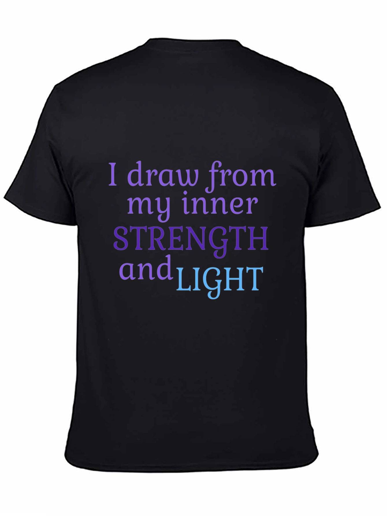 Black Inner Strength & Light T-Shirt - Motivational Tee view 4