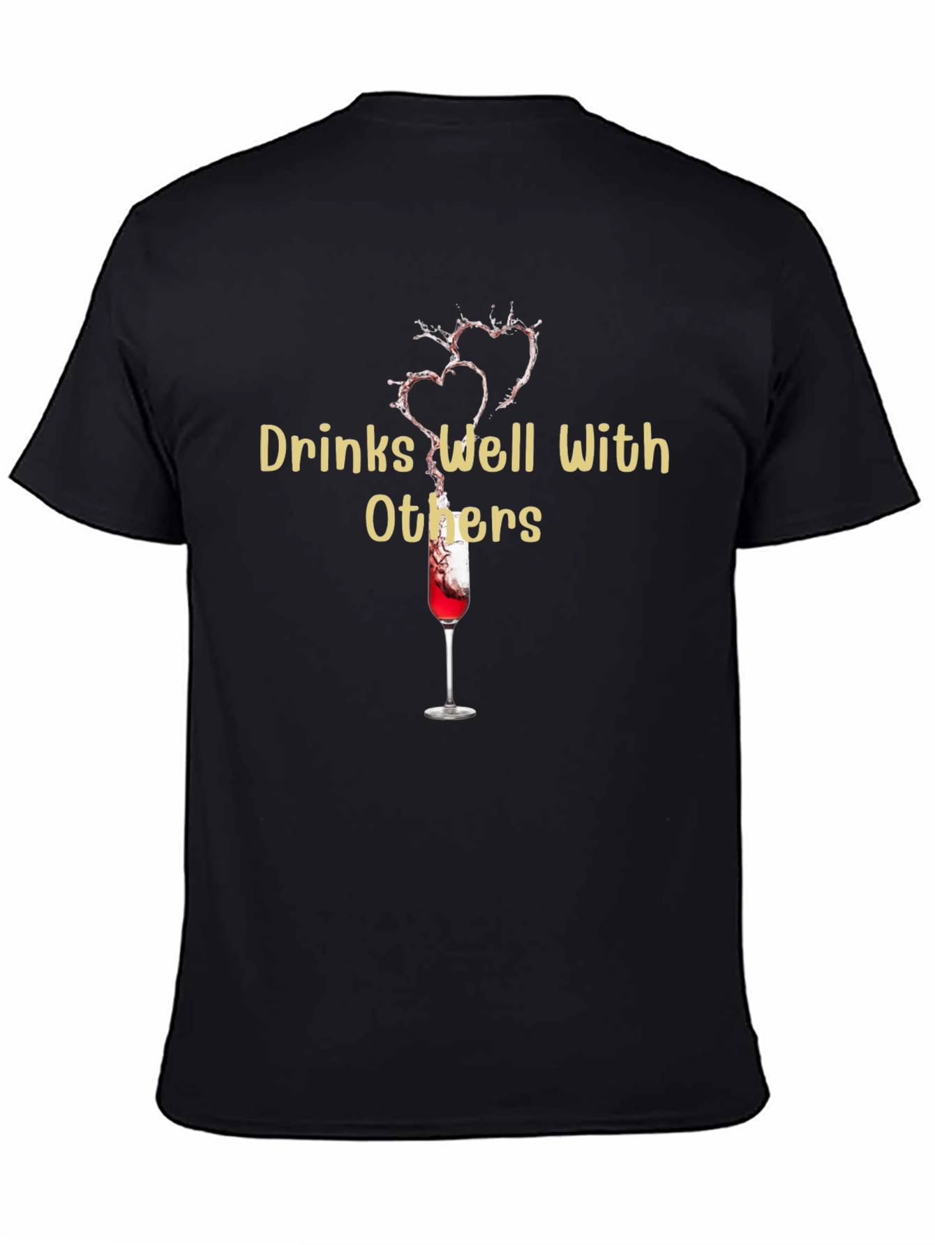 Black Drinks Well With Others Graphic Tee view 4
