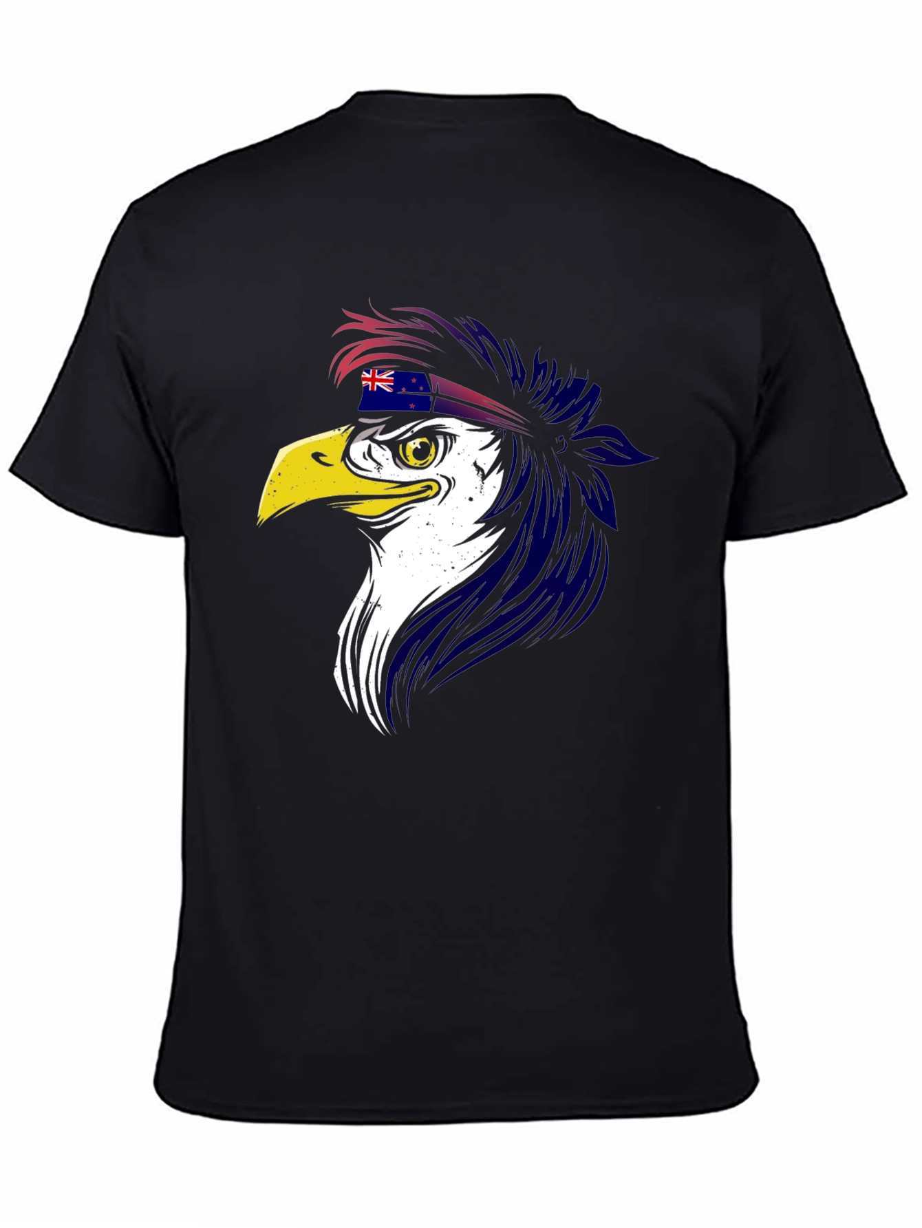Eagle with New Zealand Flag Headband T-Shirt - 4