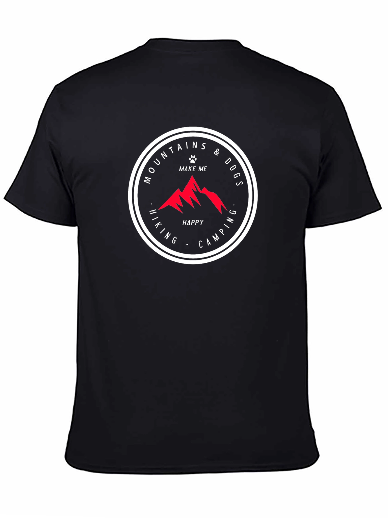 Black Mountains & Dogs T-Shirt - Hiking Camping Adventure view 4